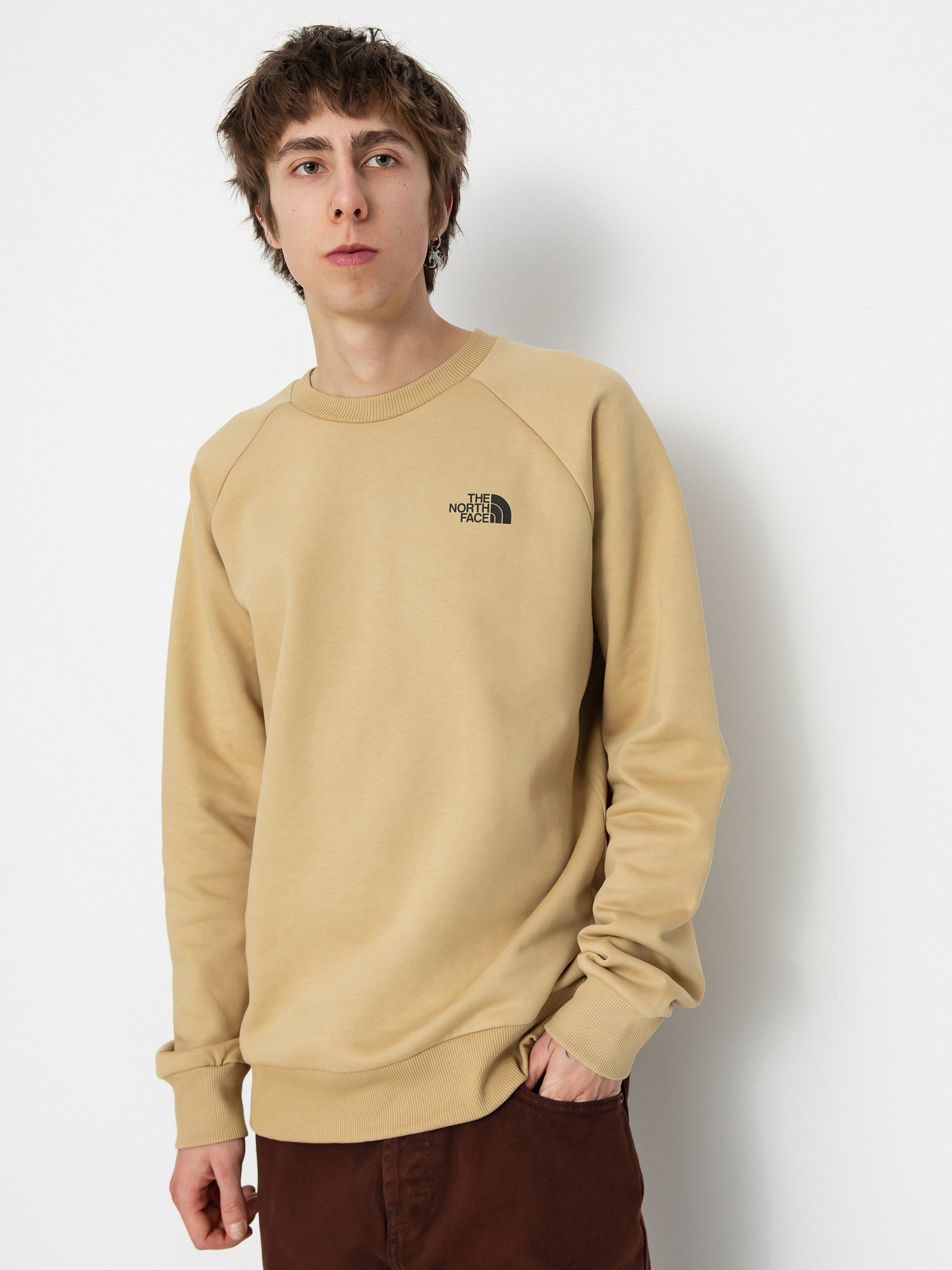 The North Face Raglan Redbox Sweatshirt (khaki stone/tnf black)