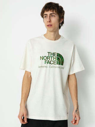The North Face T-Shirt Berkeley California In Scrap (white dune/optic emeral)