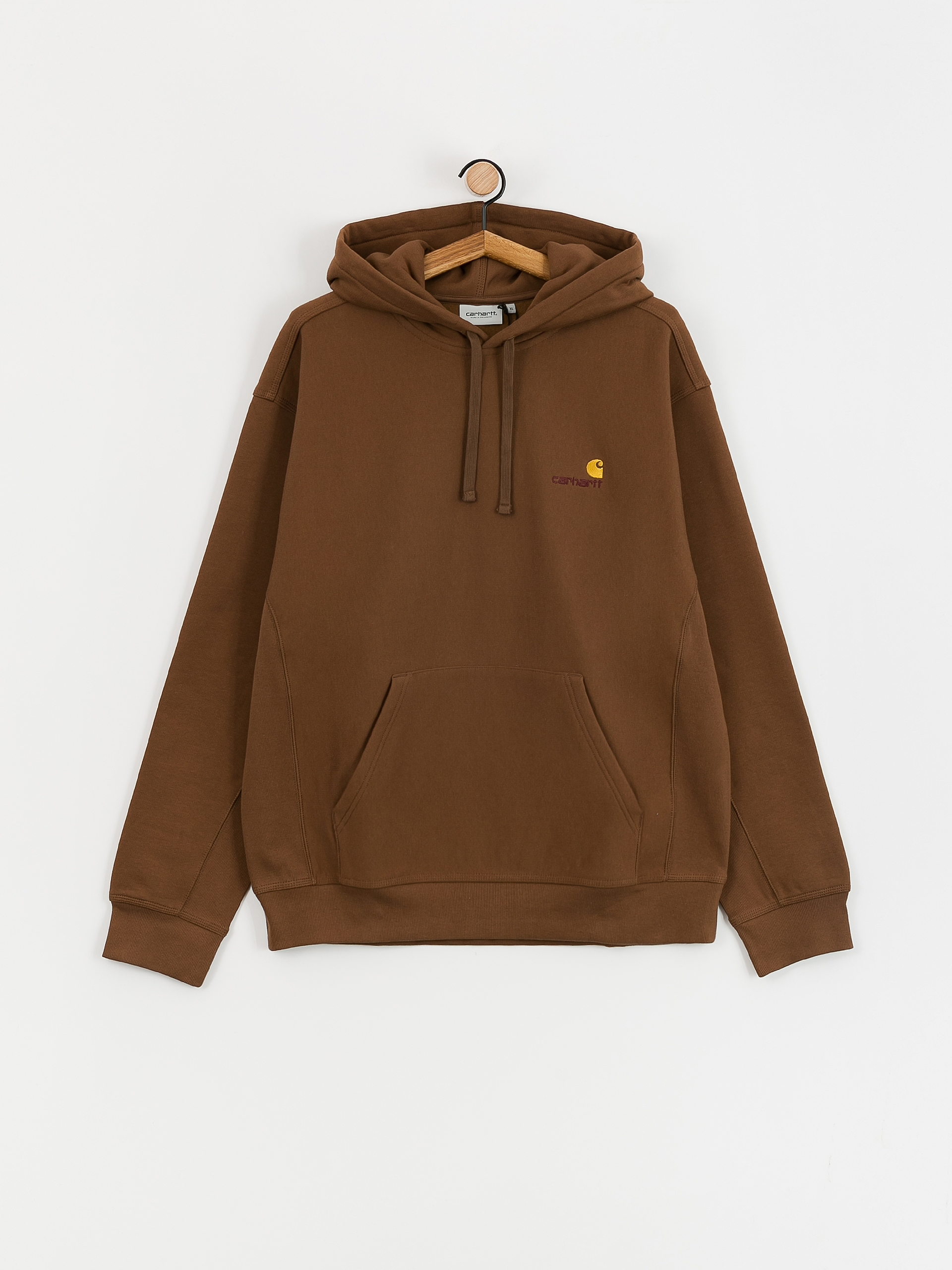 Carhartt WIP Hoodie American Script HD - brown (lumber)