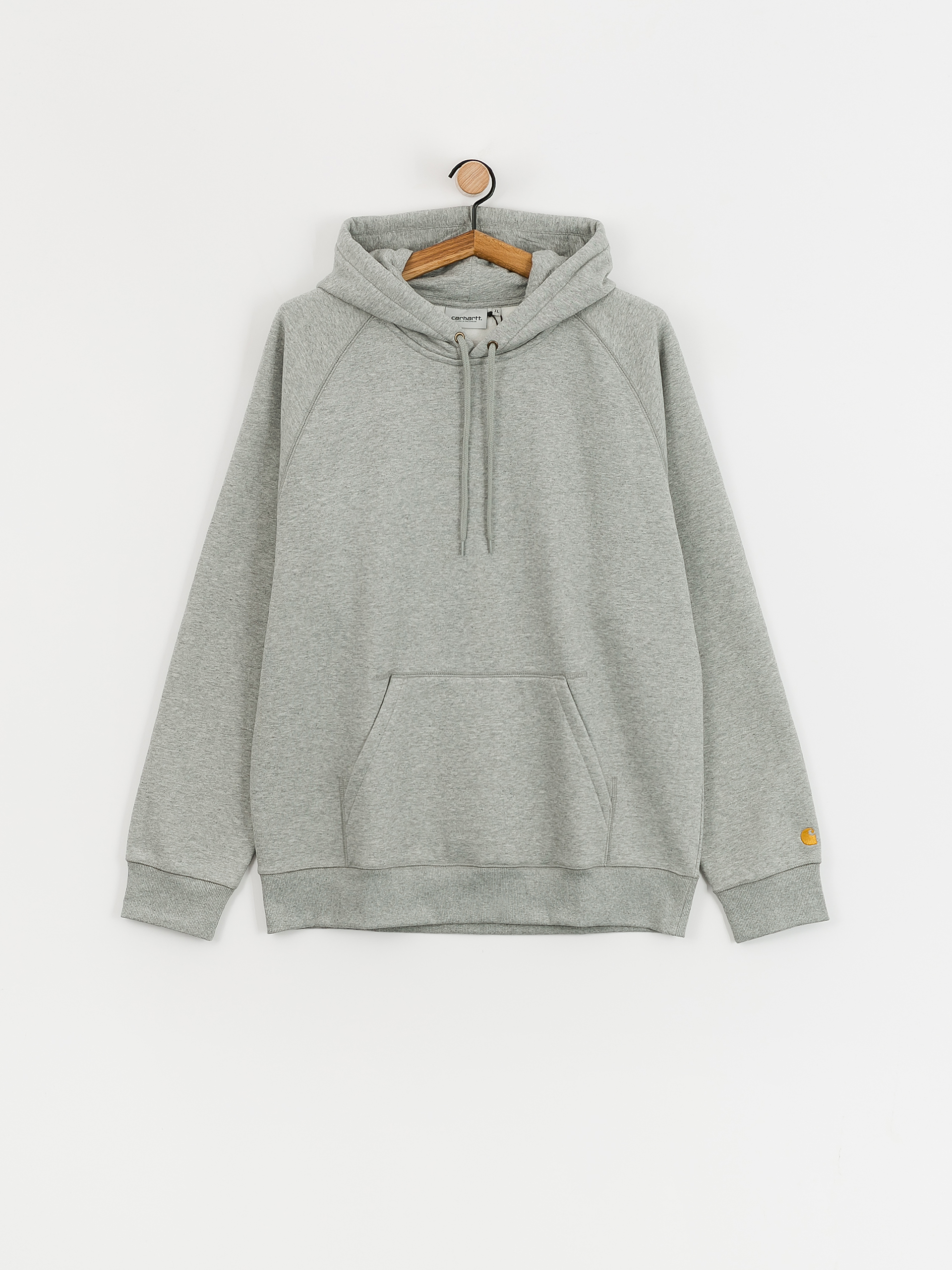【関税&送料込】Carhartt Wip Grey Heather Gold Hooded Chase Carhartt WIP Hooded Chase Sweatshirt Grey Heather - Gold