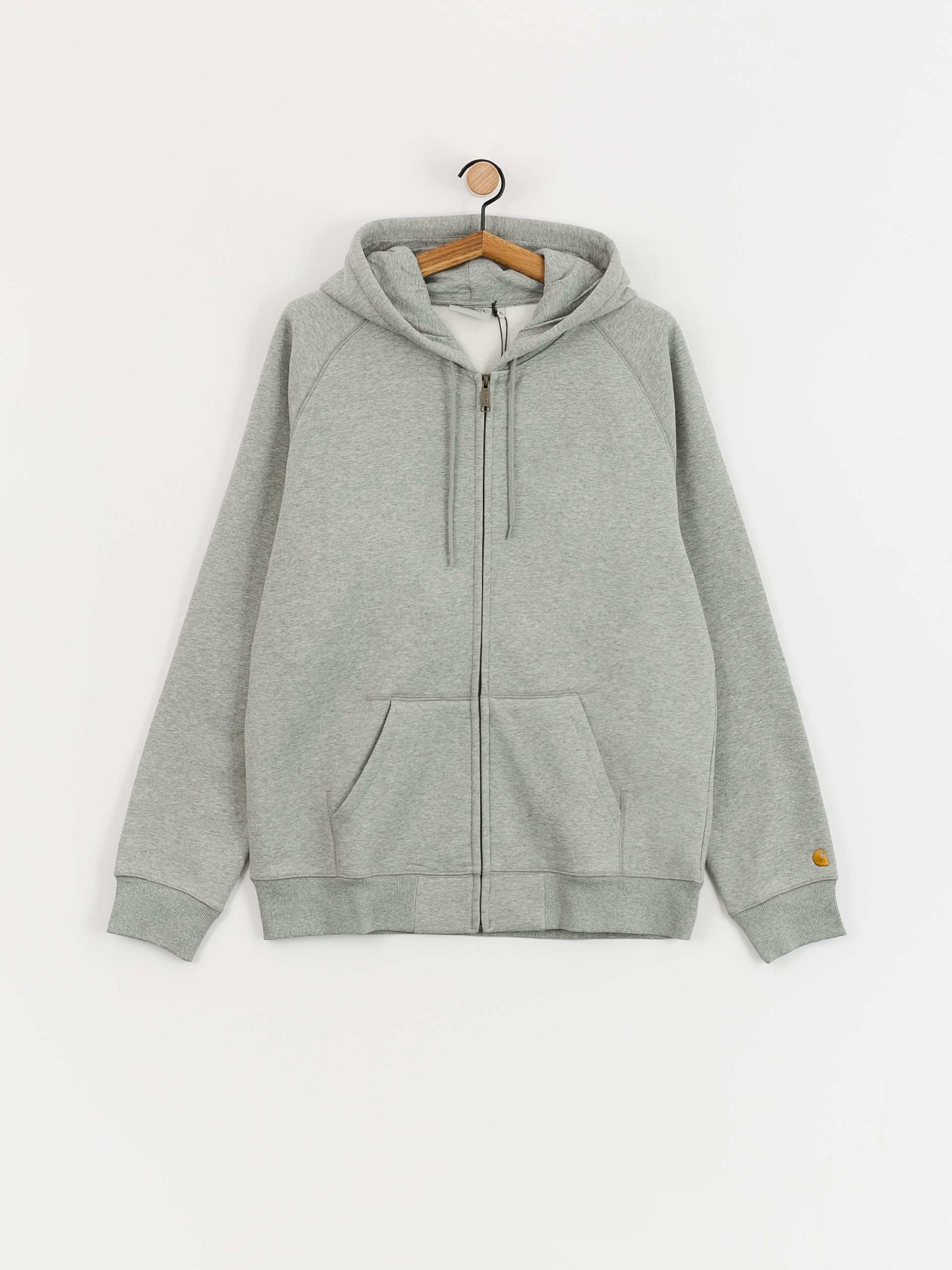 Carhartt WIP Hoodie Chase ZHD - grey (grey heather/gold)