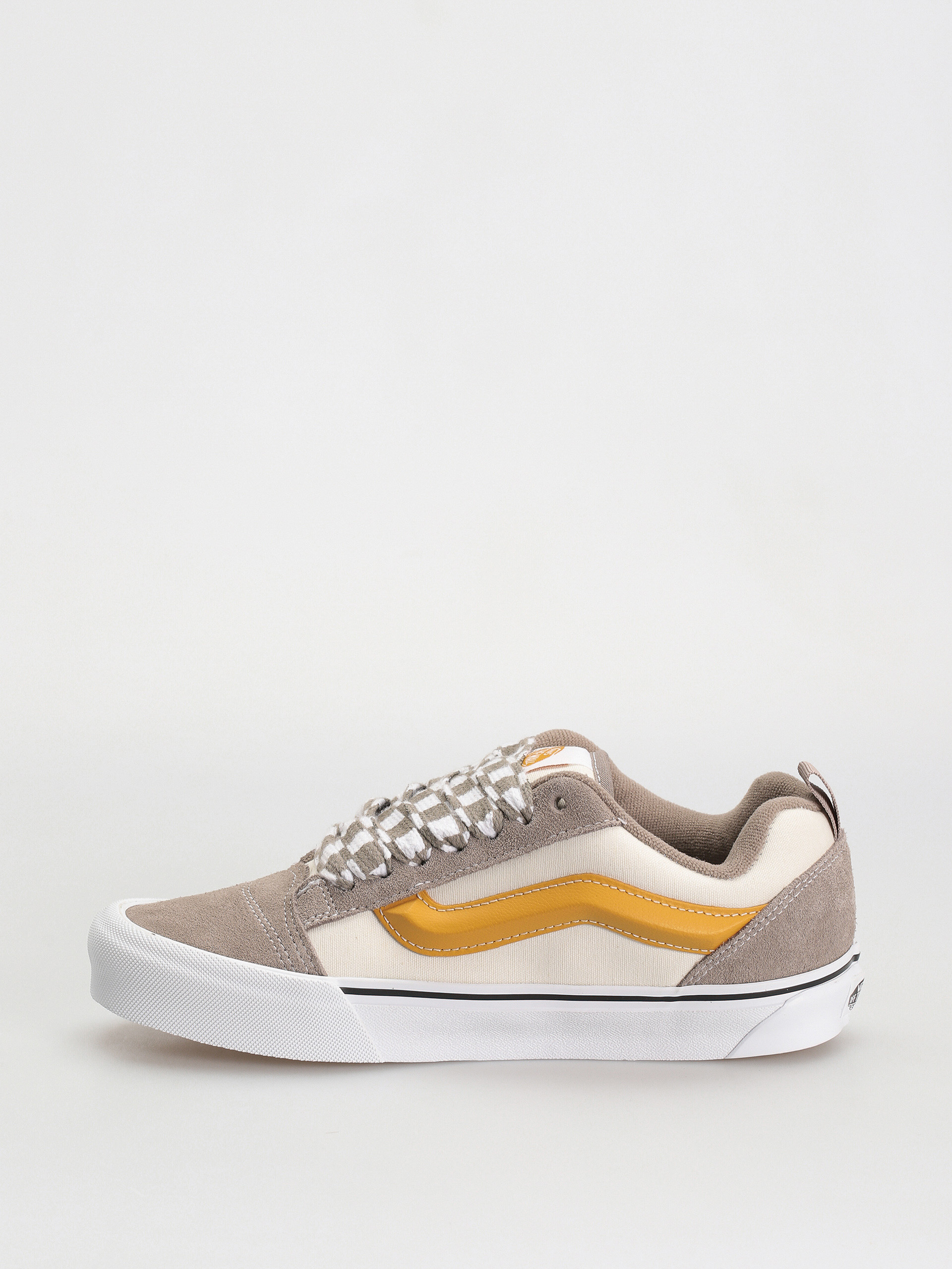 Vans Knu Skool Shoes - (mega check gray/marshmallow)