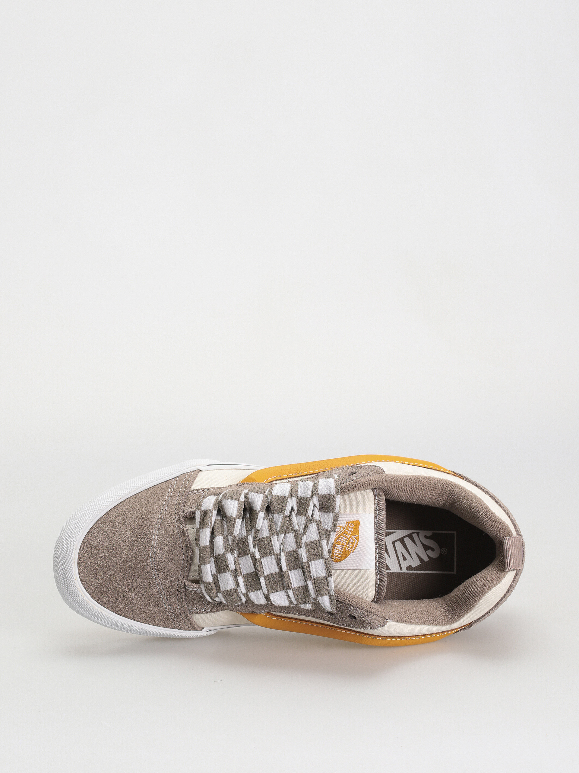 Vans Knu Skool Shoes - (mega check gray/marshmallow)