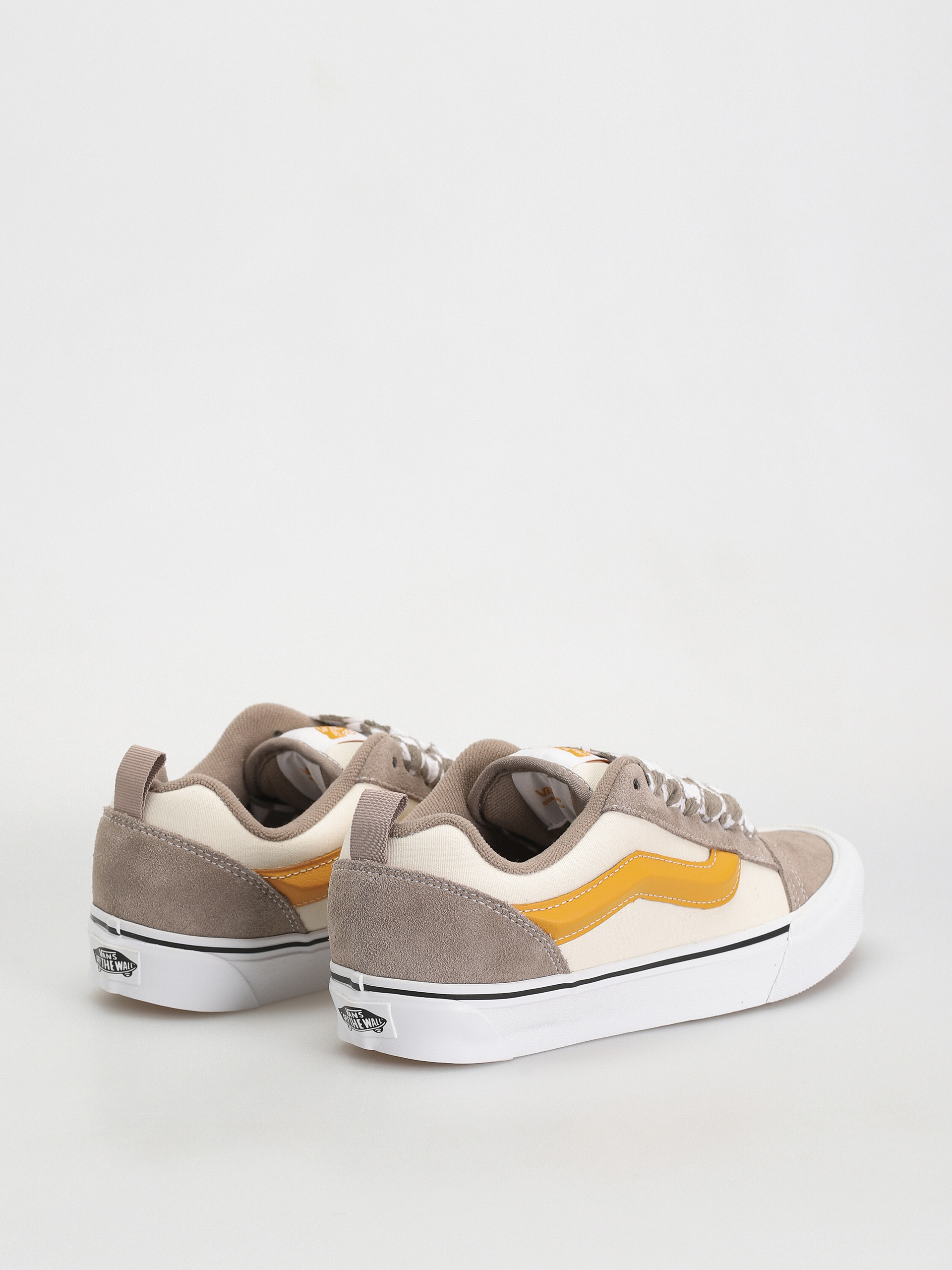 Vans Knu Skool Shoes - (mega check gray/marshmallow)