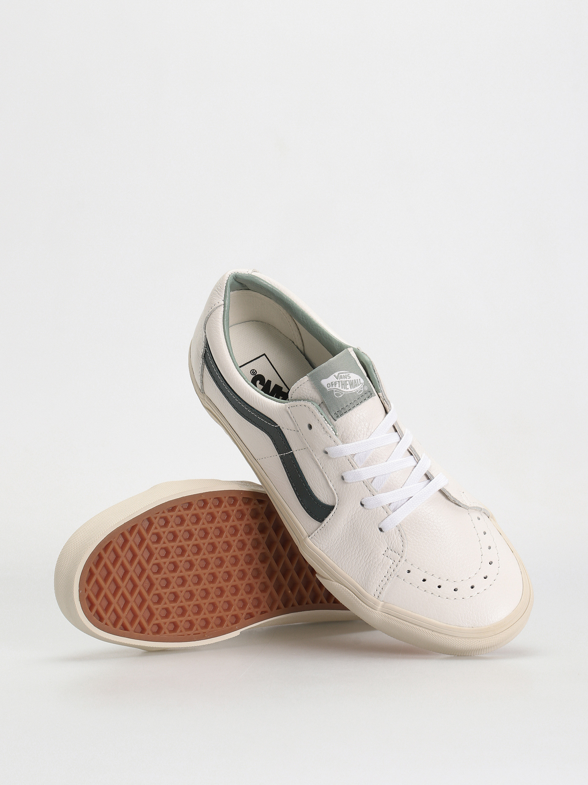 Vans Sk8 Low Shoes beige premium leather green gables