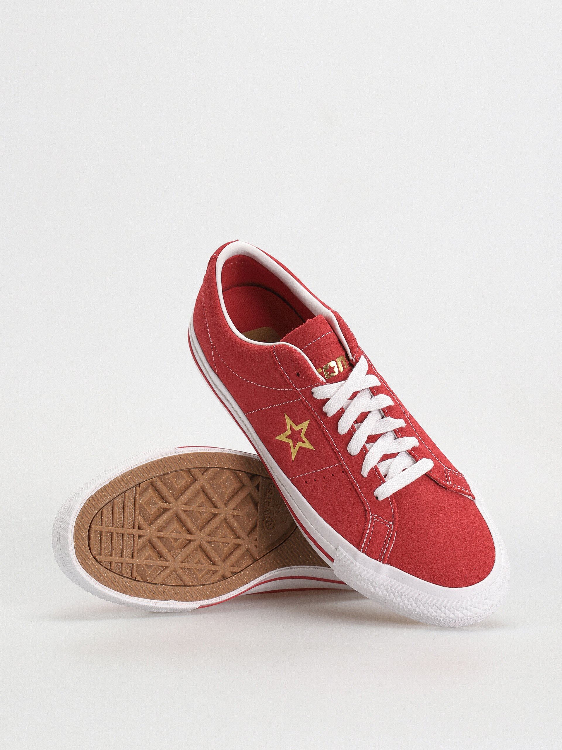 Converse red suede one star on sale