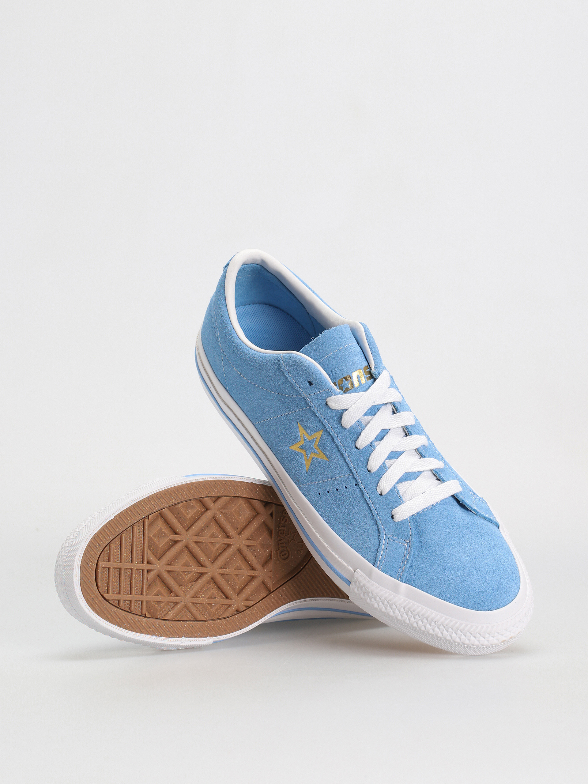 One star converse light blue shops