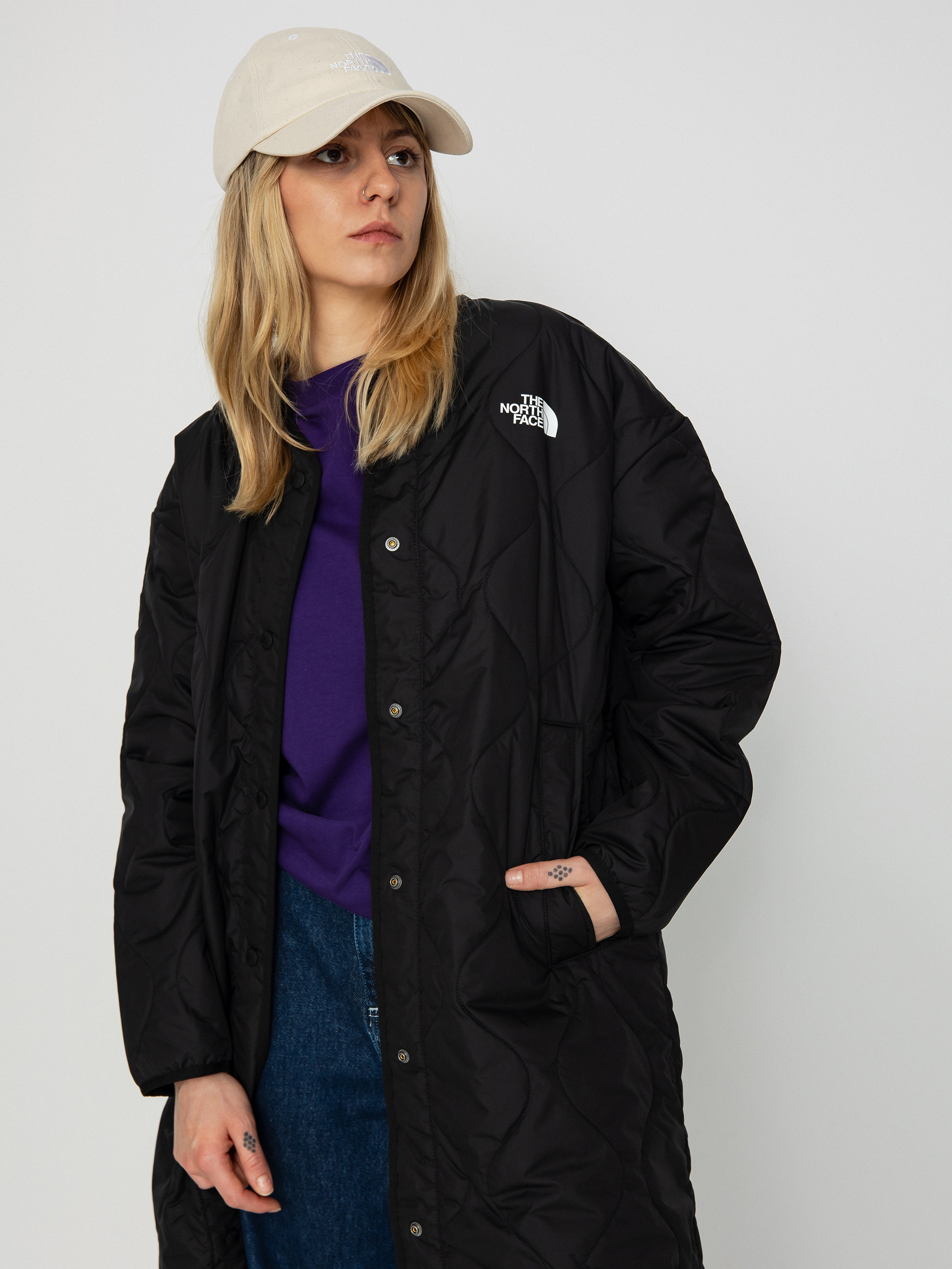 The North Face Jacket Ampato Quilted Liner Long Wmn (tnf black)