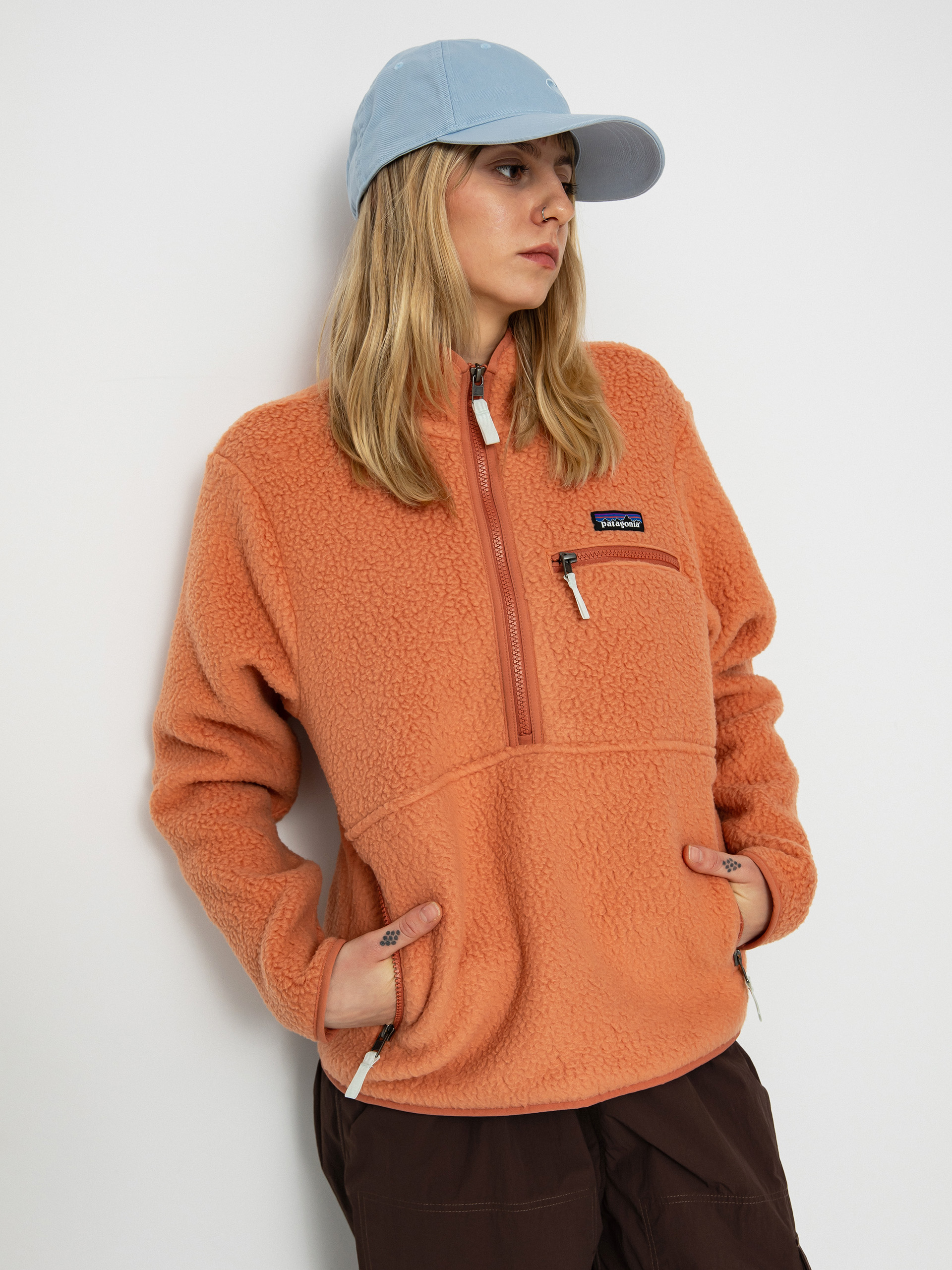 Damen Patagonia Retro Pile Marsupial Fleece Jacke (sienna clay)