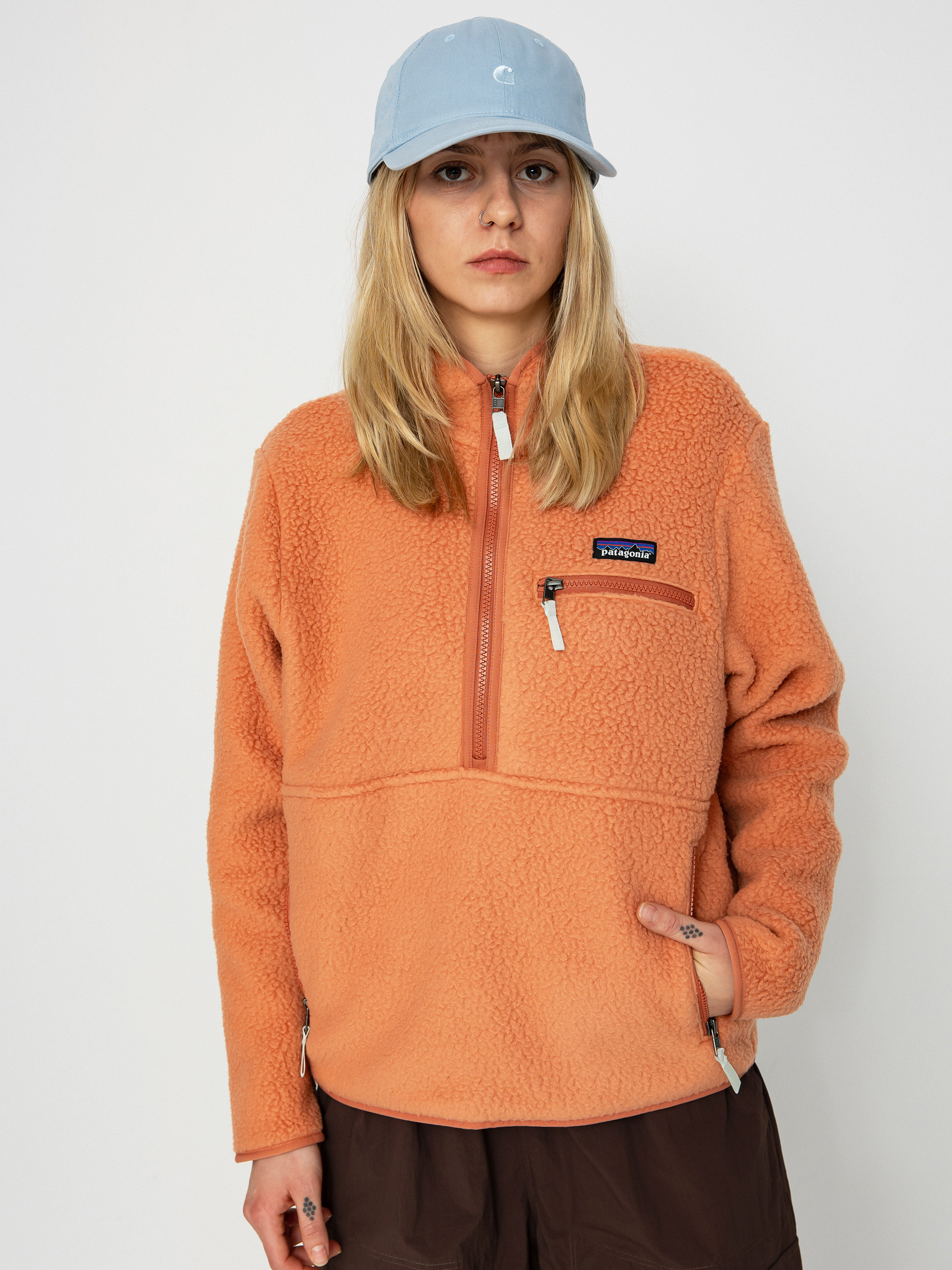 Damen Patagonia Retro Pile Marsupial Fleece Jacke (sienna clay)