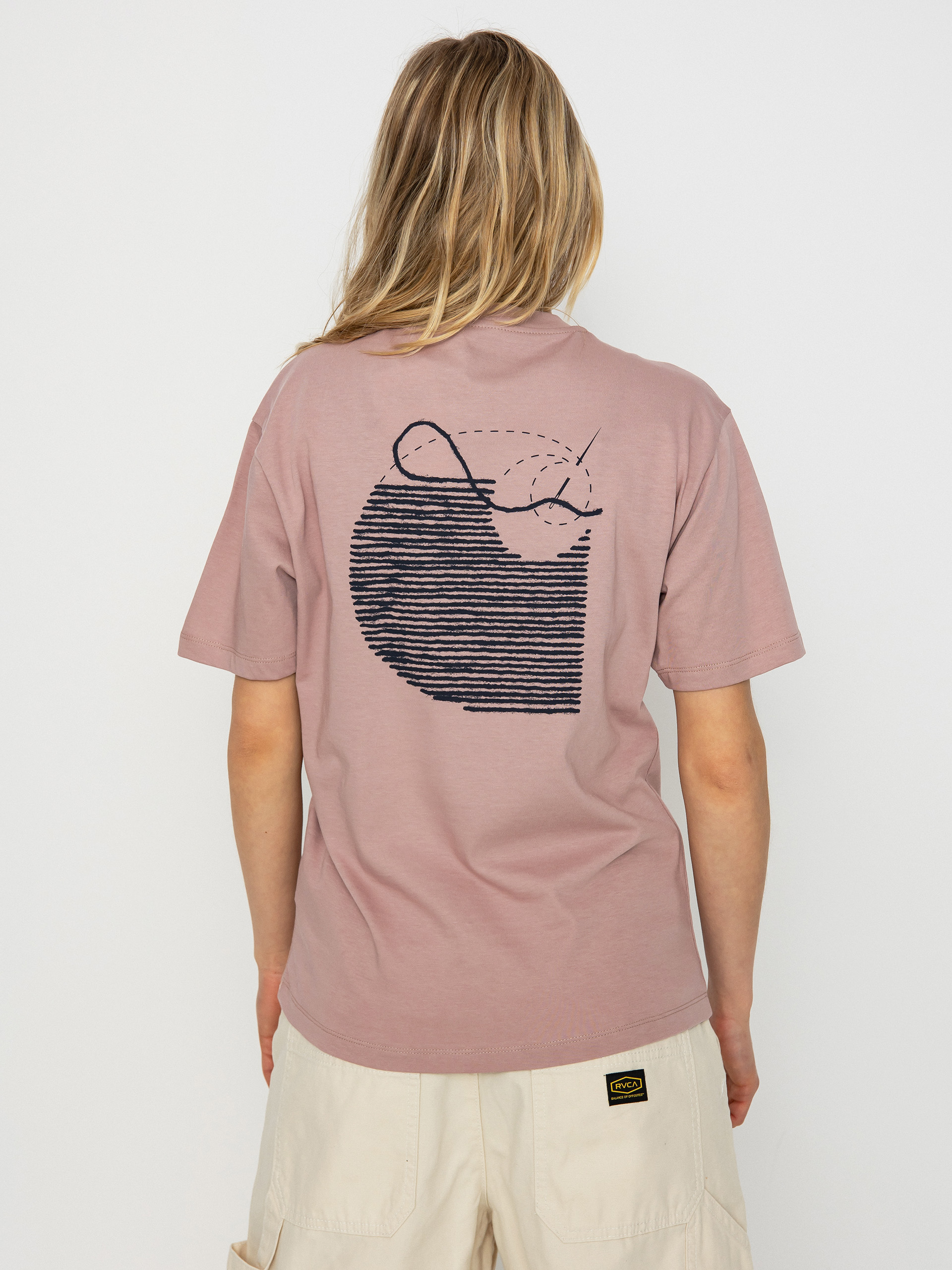Carhartt WIP Stitch T-shirt Wmn (glassy pink/dark navy)