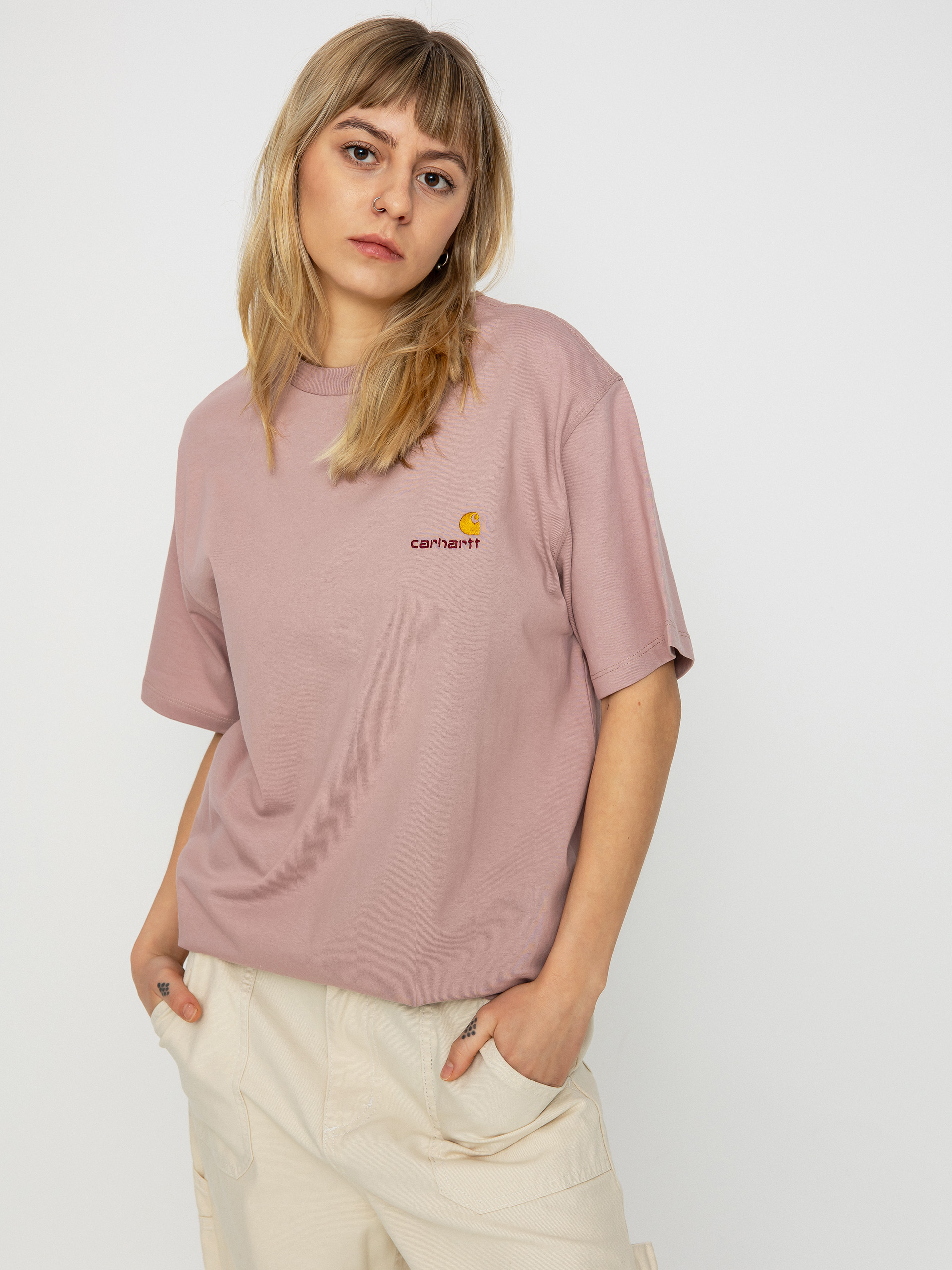 Carhartt WIP American Script T-shirt Wmn (glassy pink)