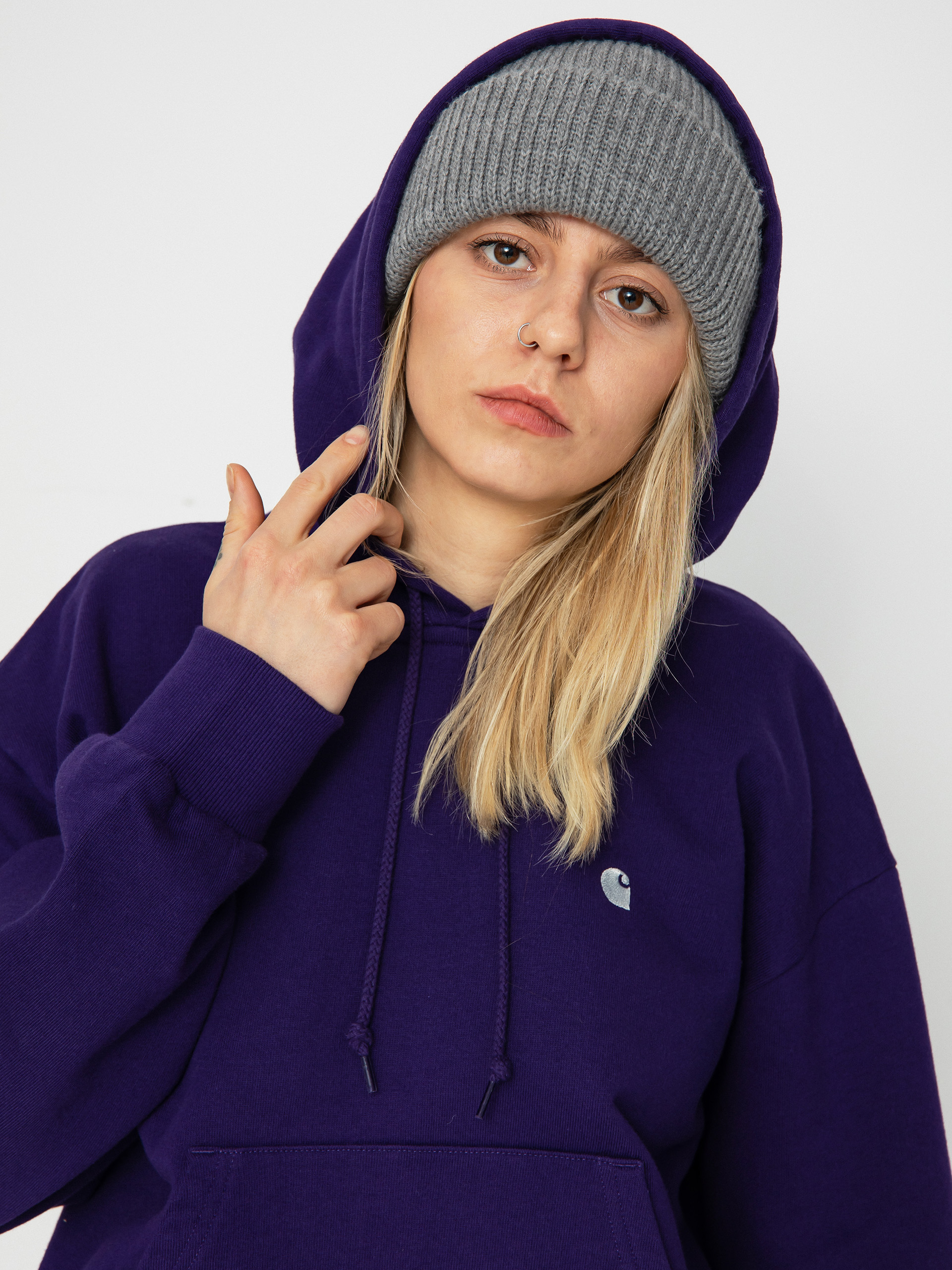 Carhartt WIP Casey HD Hoodie Wmn (tyrian/silver)