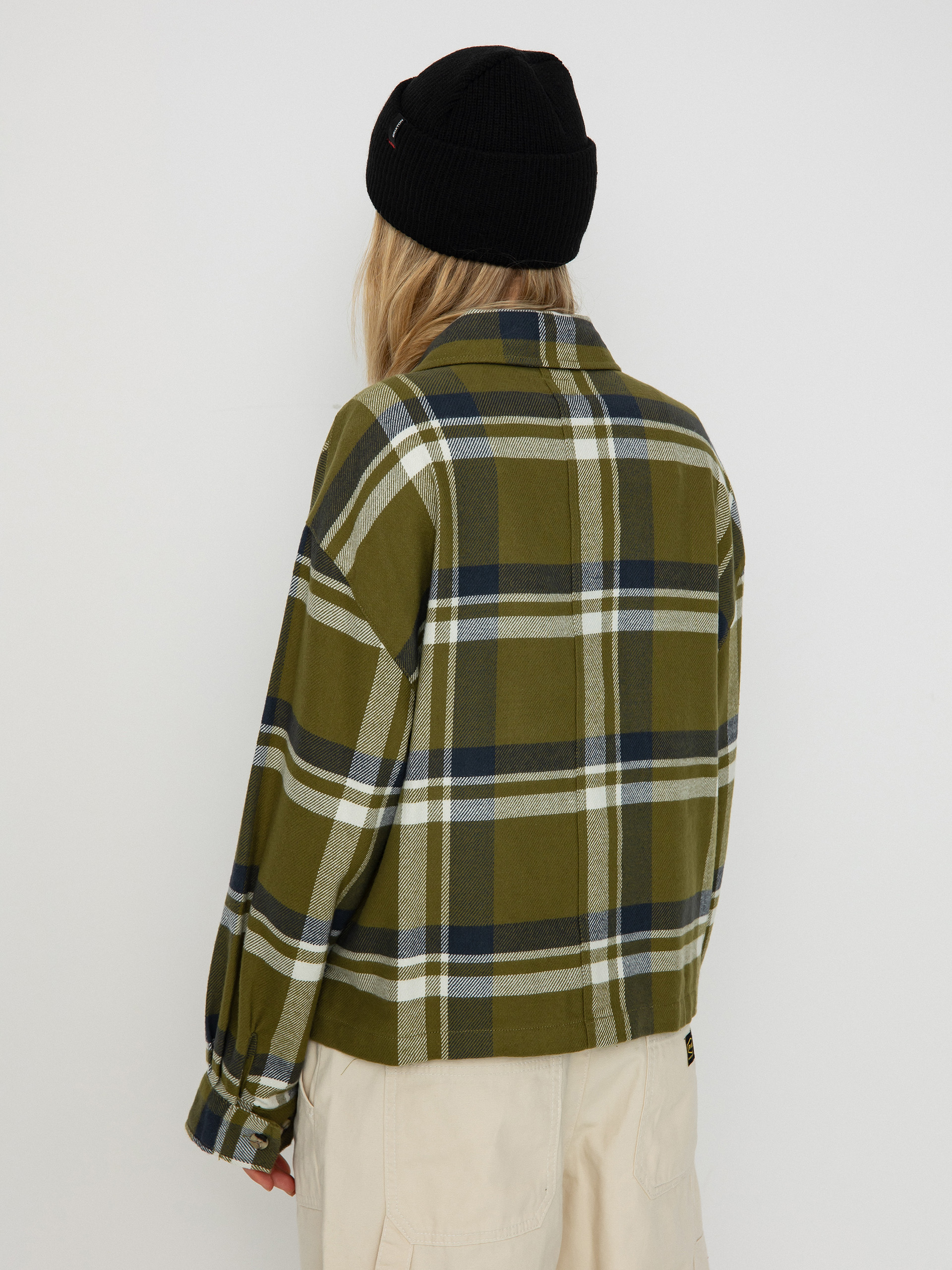 Brixton Bowery Flannel Ls Hemd Wmn (sea kelp/washed navy)