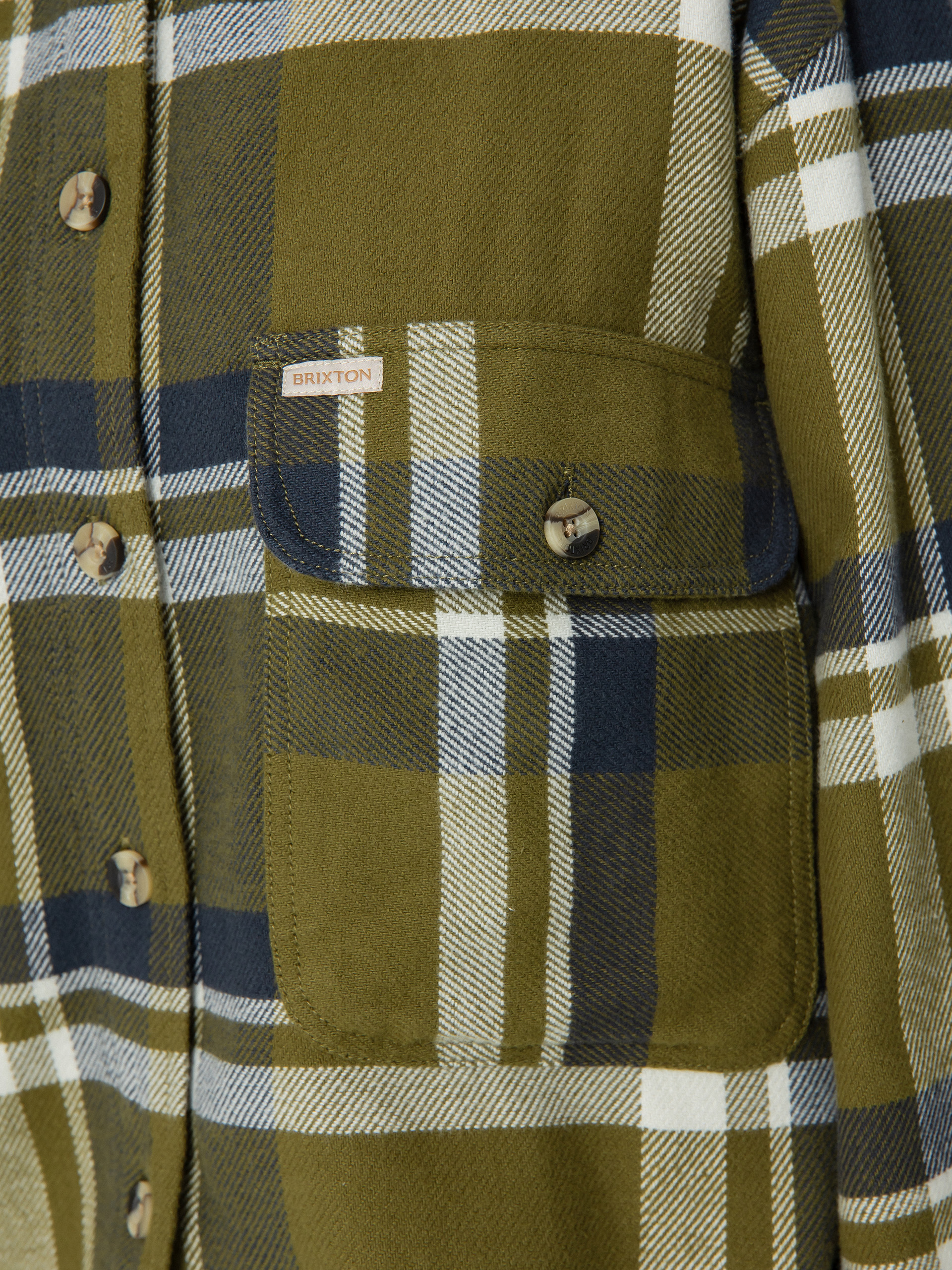 Brixton Bowery Flannel Ls Hemd Wmn (sea kelp/washed navy)