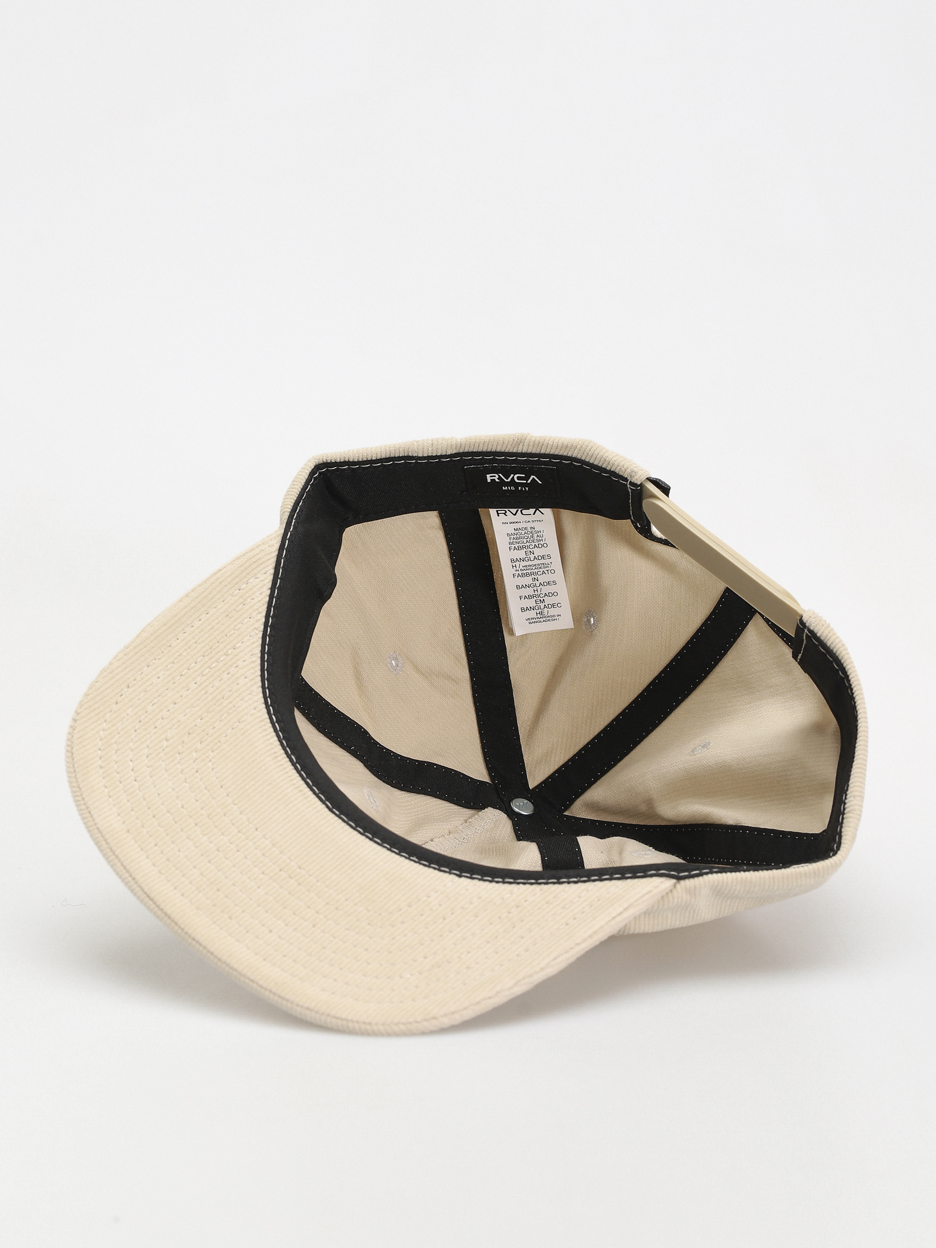 RVCA Type Set Cord Snapback Cap (silver bleach)