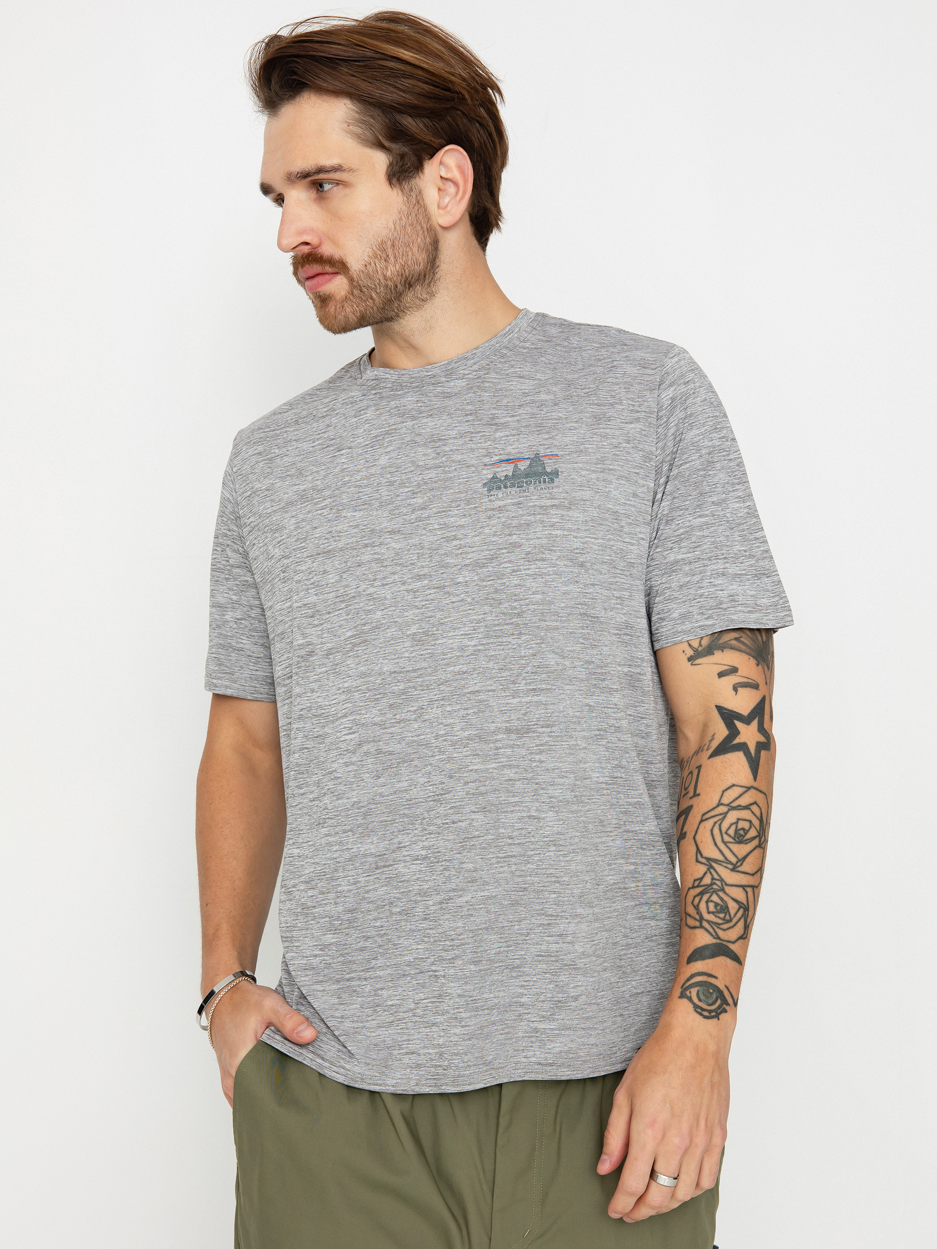 Patagonia T-Shirt Cap Cool Daily Graphic (73 skyline feather grey)