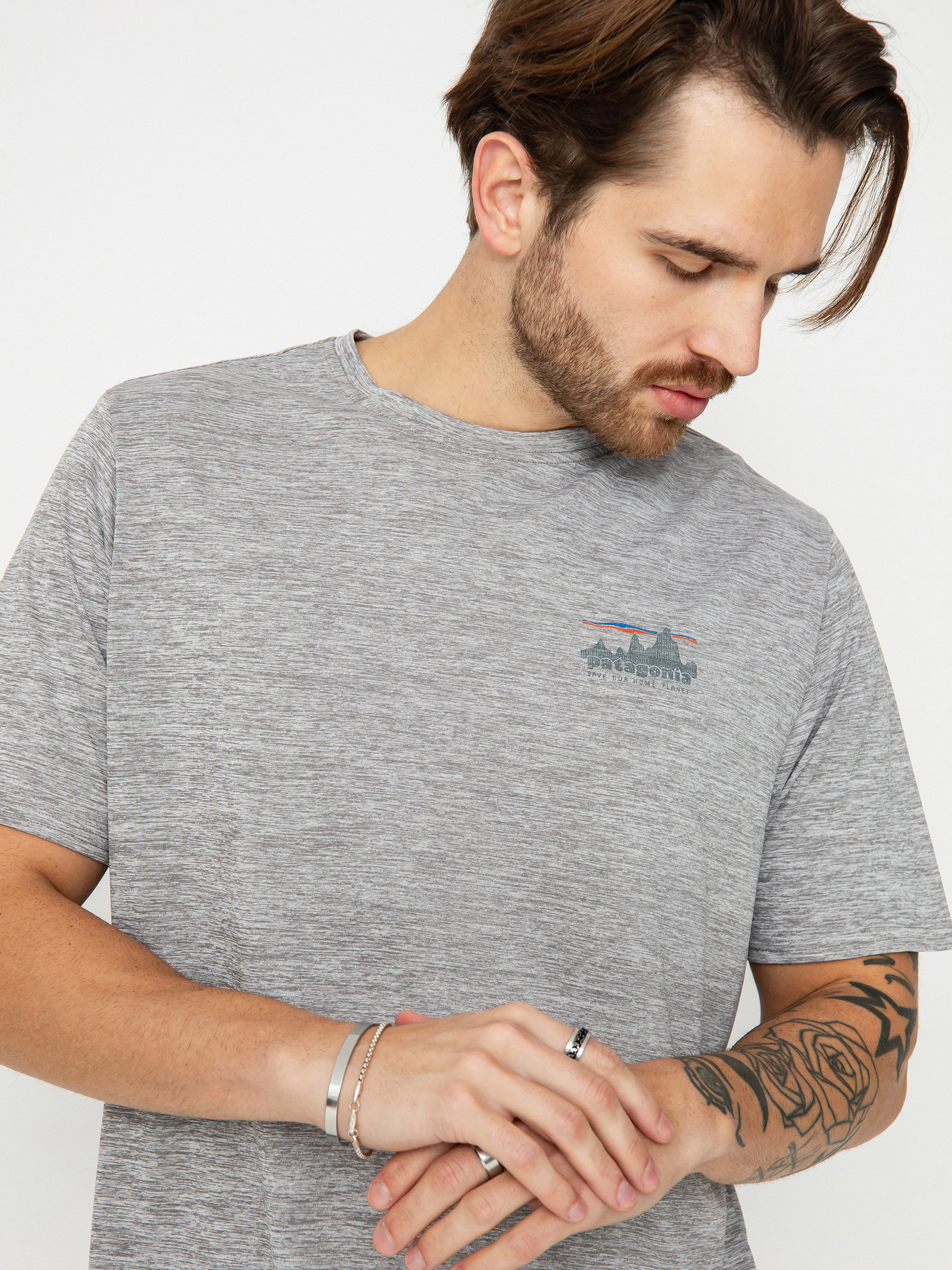 Patagonia T-Shirt Cap Cool Daily Graphic (73 skyline feather grey)