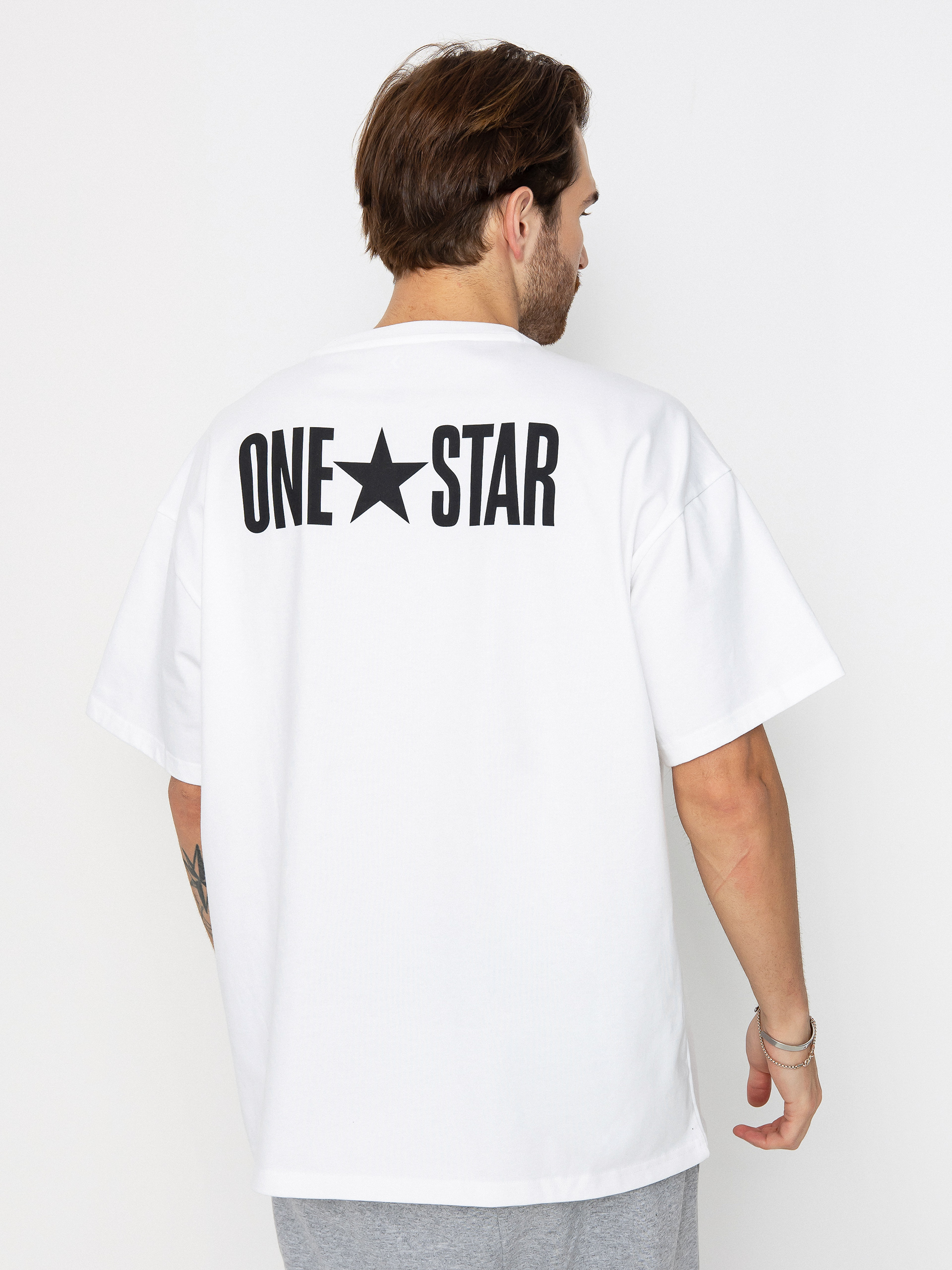 Converse T-Shirt One Star white (optical white)