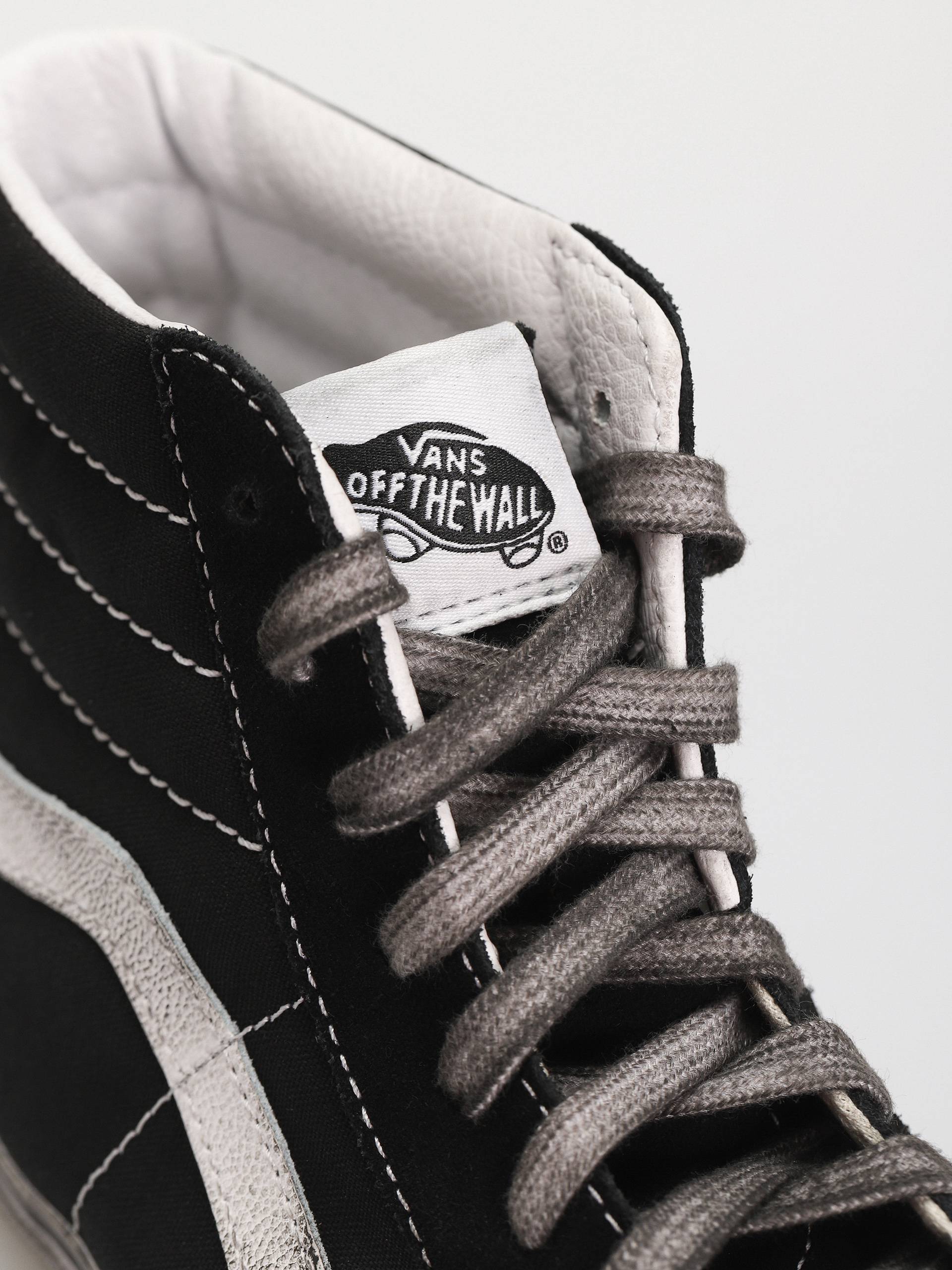 Vans Sk8 Hi Shoes (stressed black/white)