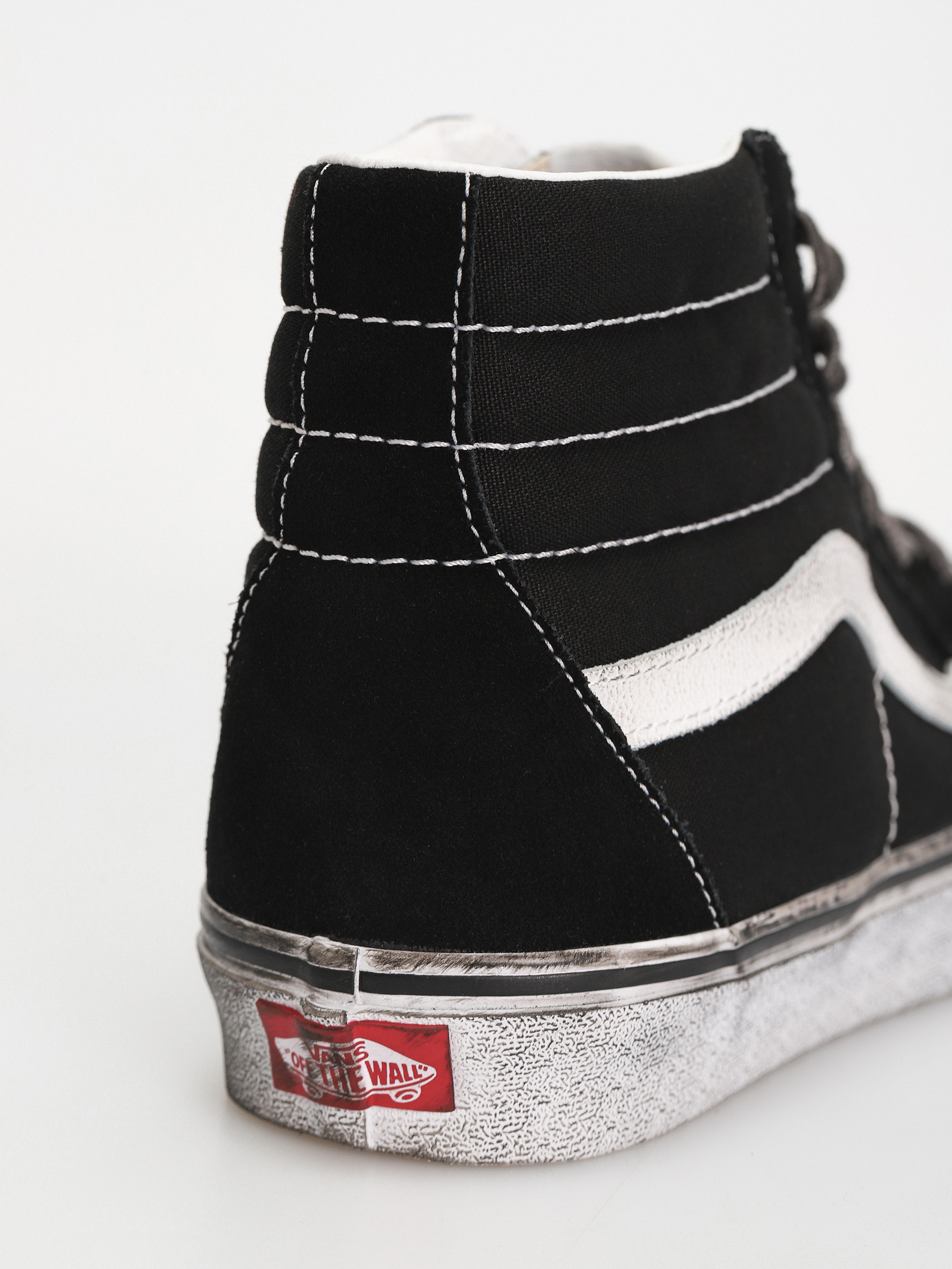 Vans Sk8 Hi Shoes (stressed black/white)