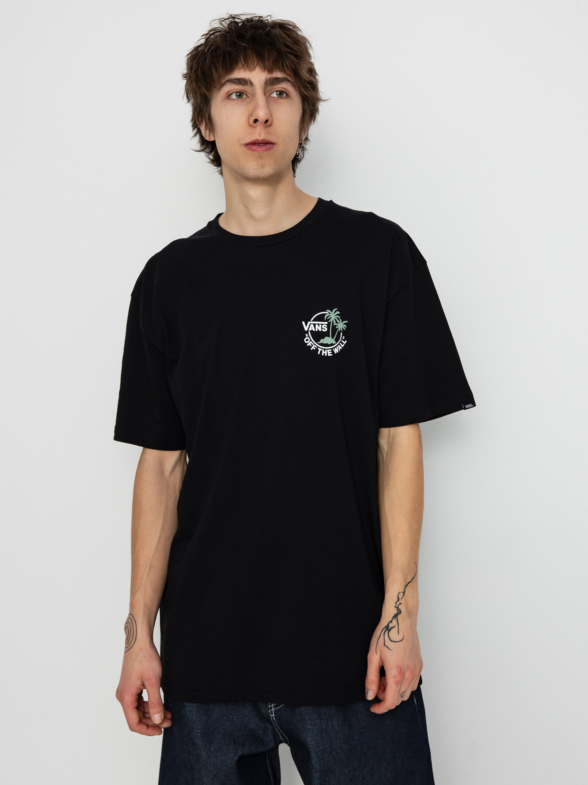 Vans Classic Mini Dual Palm II T-Shirt (black/iceberg green)