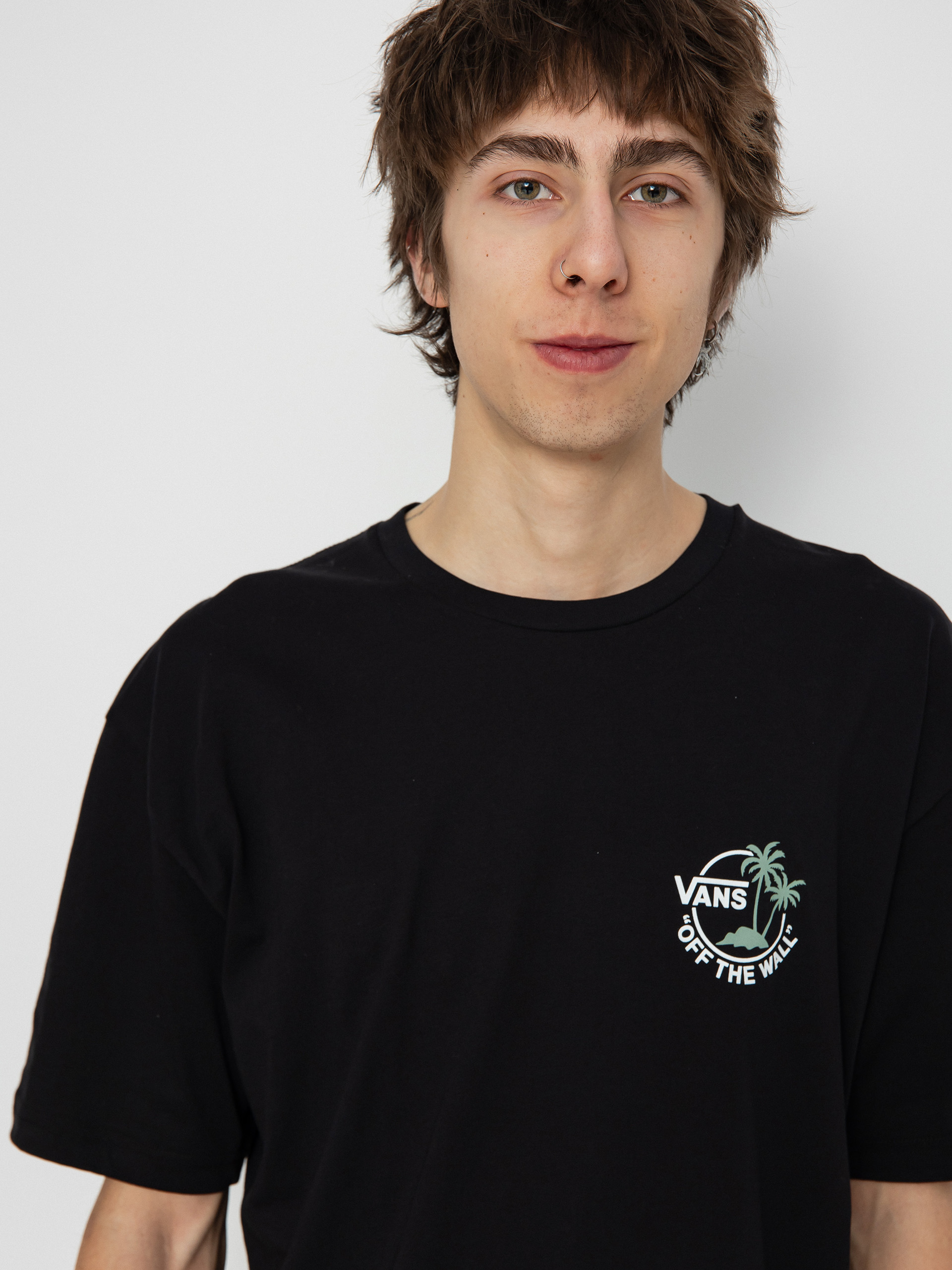 Vans Classic Mini Dual Palm II T-Shirt (black/iceberg green)