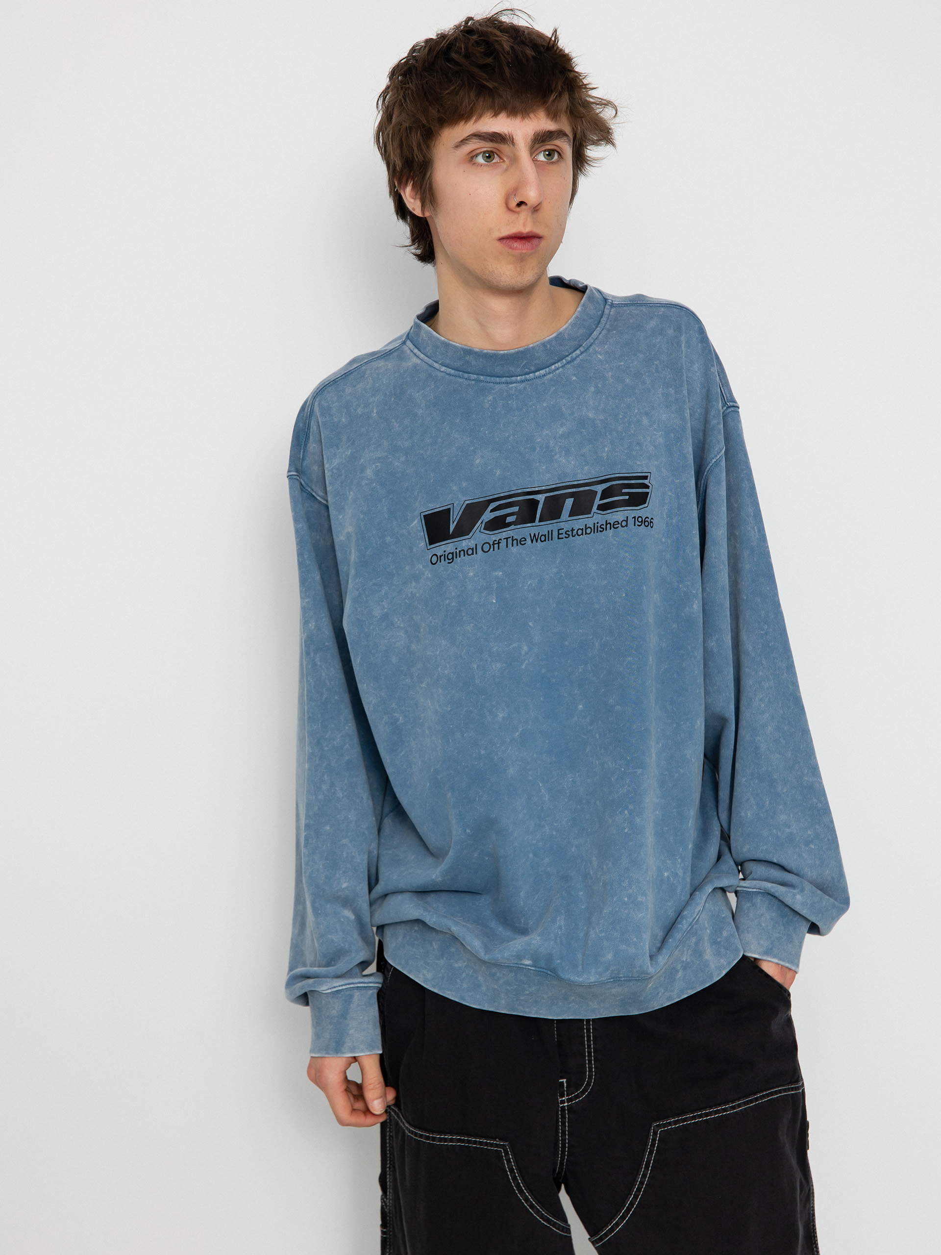 Vans Sweatshirt Spaced Out Loose Crew blue copen blue