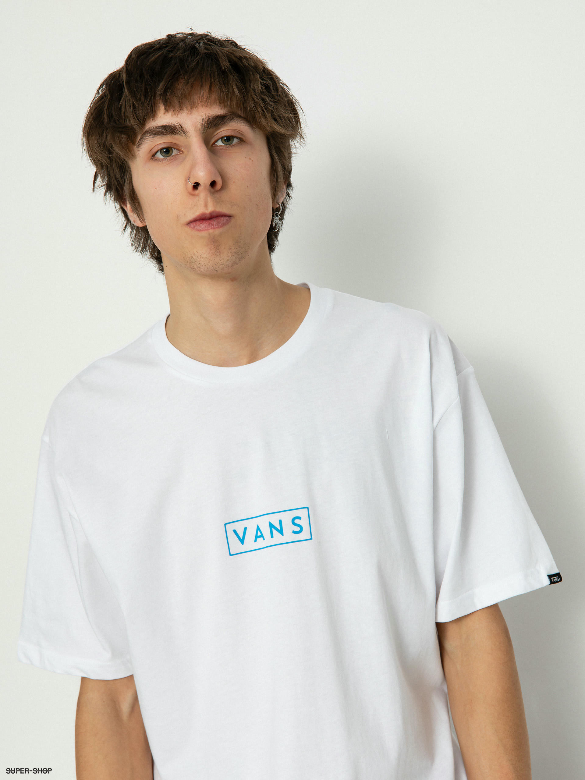 White and blue vans sales t shirt