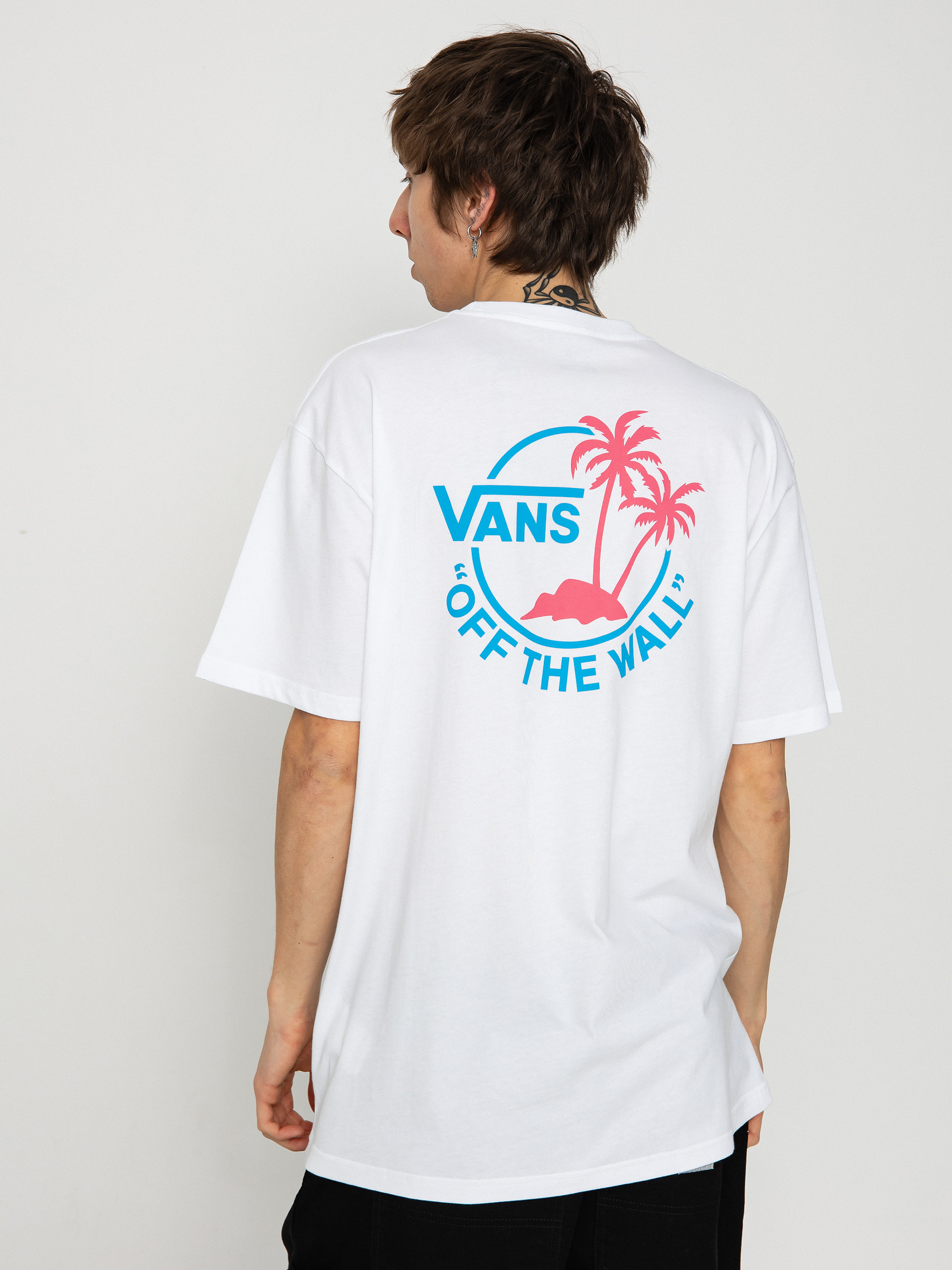 Vans T-Shirt Classic Mini Dual Palm II (white/malibu blue)