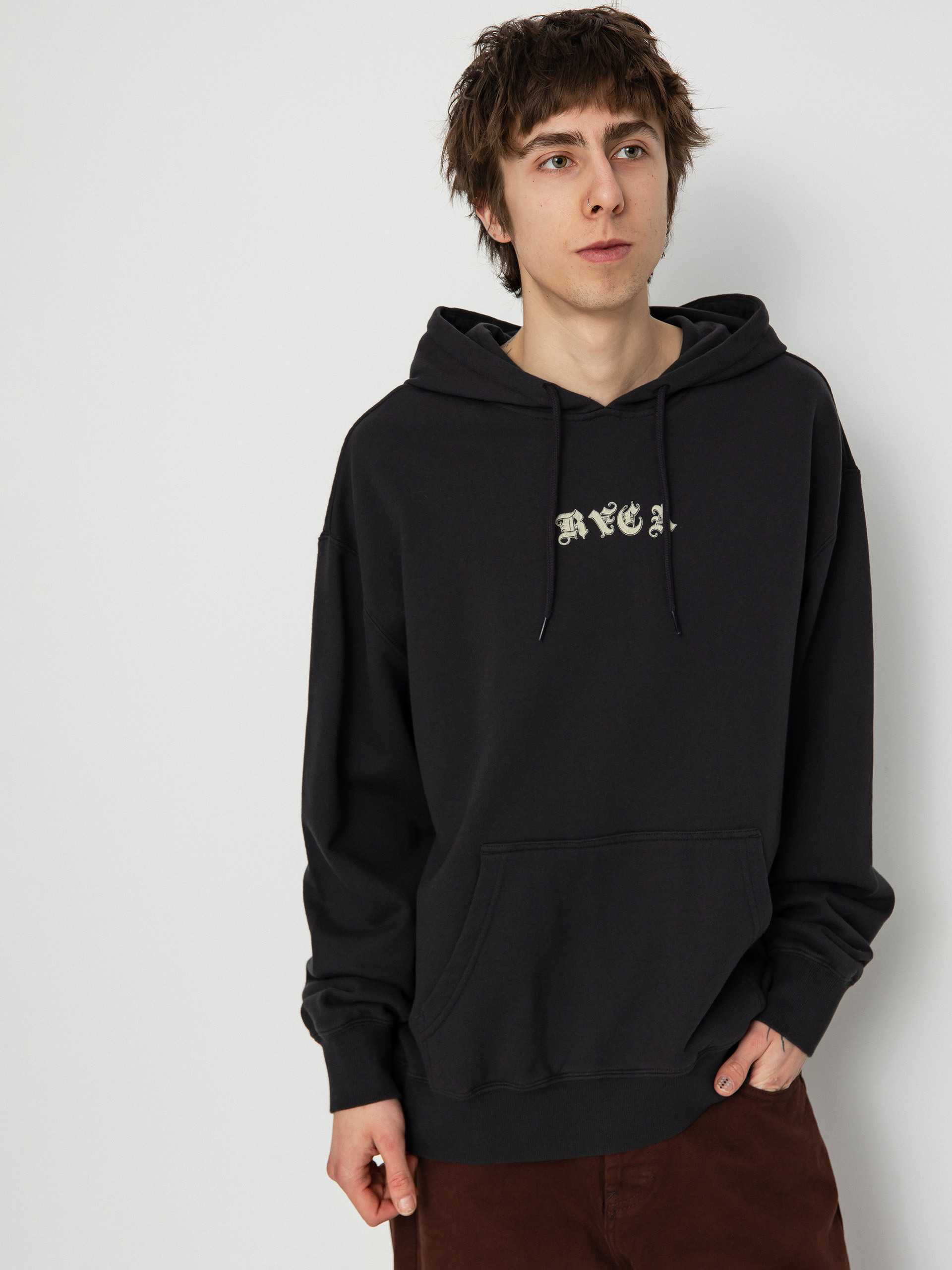 RVCA Benj Bouquet HD Hoodie (washed black)