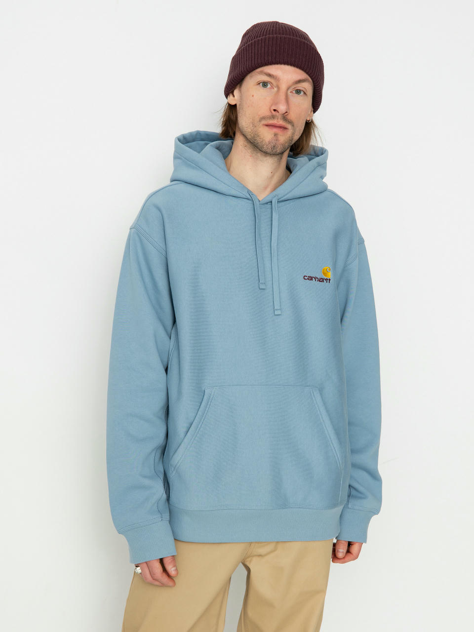 Carhartt WIP Hoodie American Script HD (frosted blue)