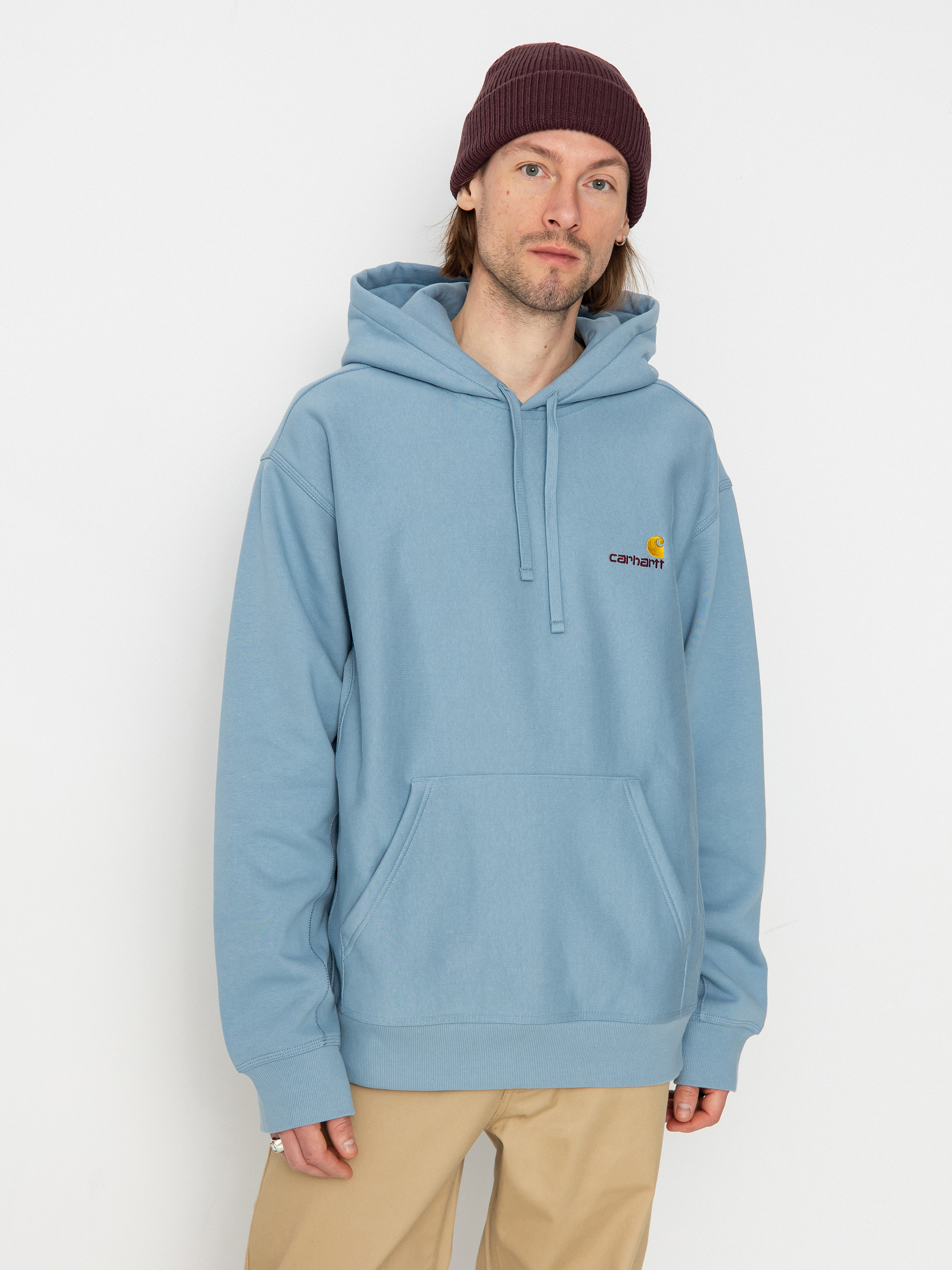 Carhartt WIP Hoodie American Script HD (frosted blue)