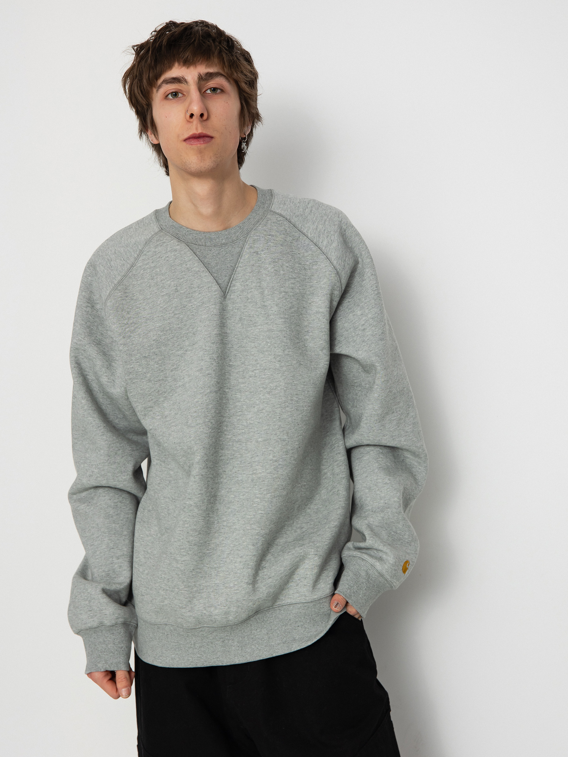 Grey carhartt sweatshirt hotsell