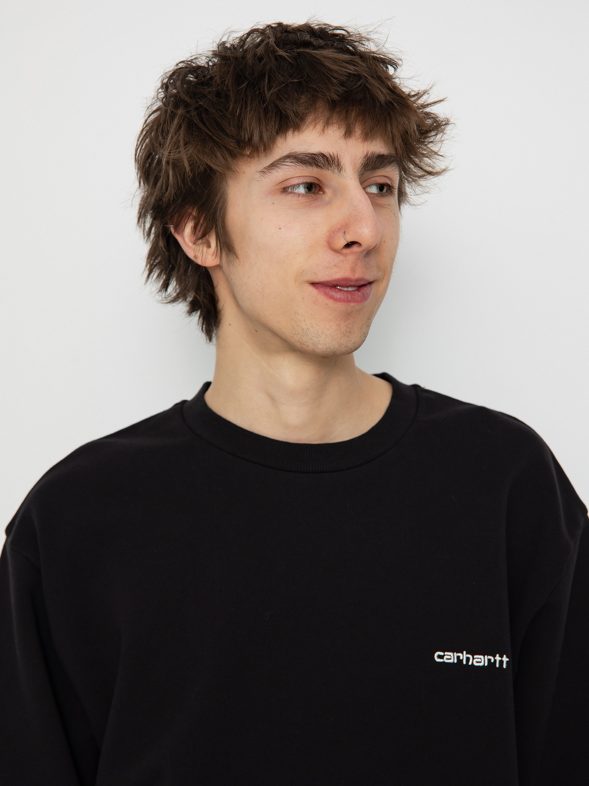 Carhartt WIP Sweatshirt Script Embroidery (black/white)