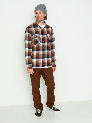 Brixton Bowery Flannel Ls Hemd (washed navy/sepia/off white)