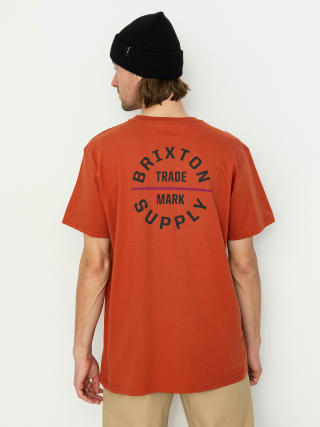 Brixton Oath V Stt T-Shirt (terracotta/washed black/cranbe)