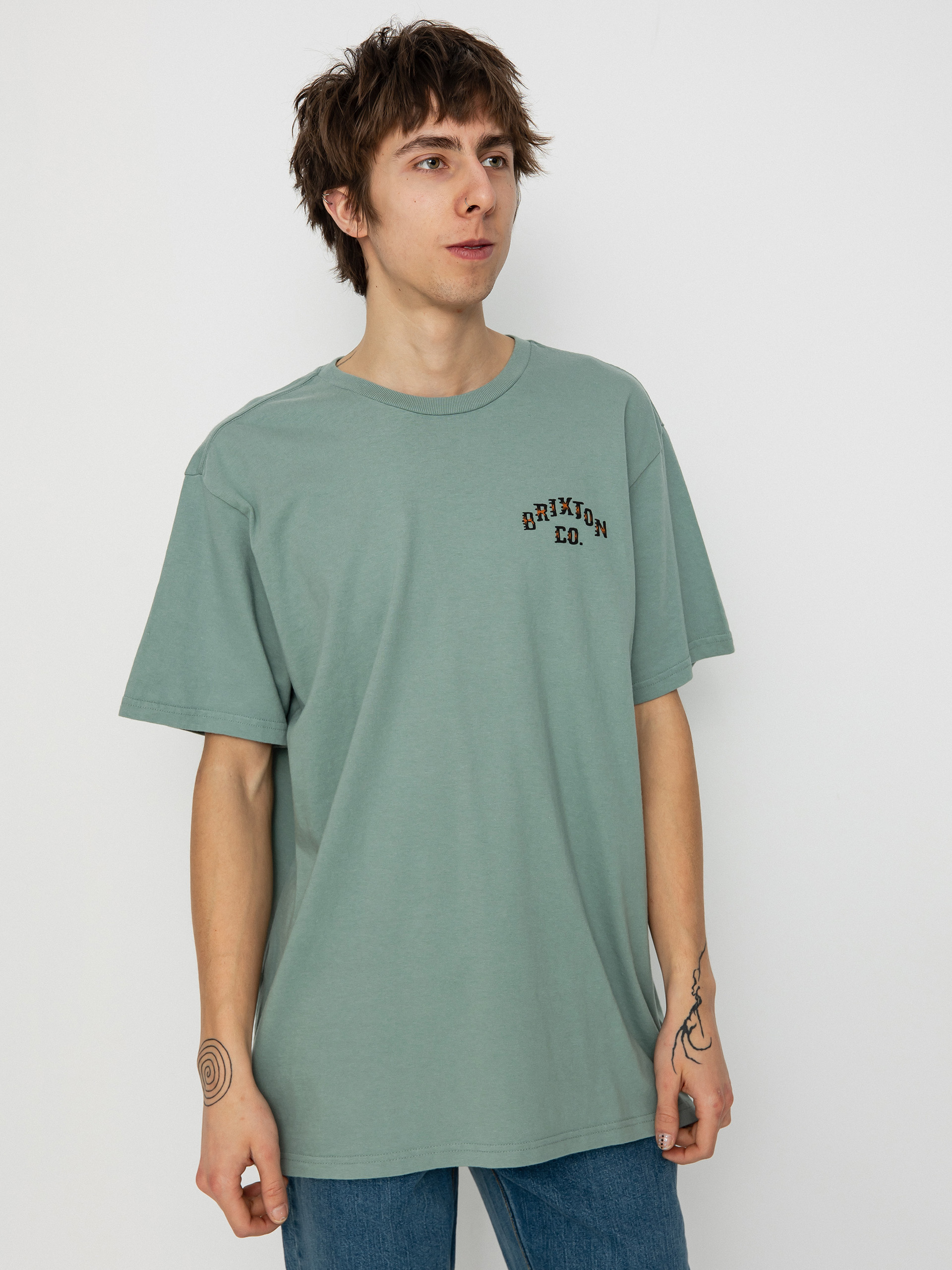 Brixton Homer Stt T-Shirt (chinois green classic wash)