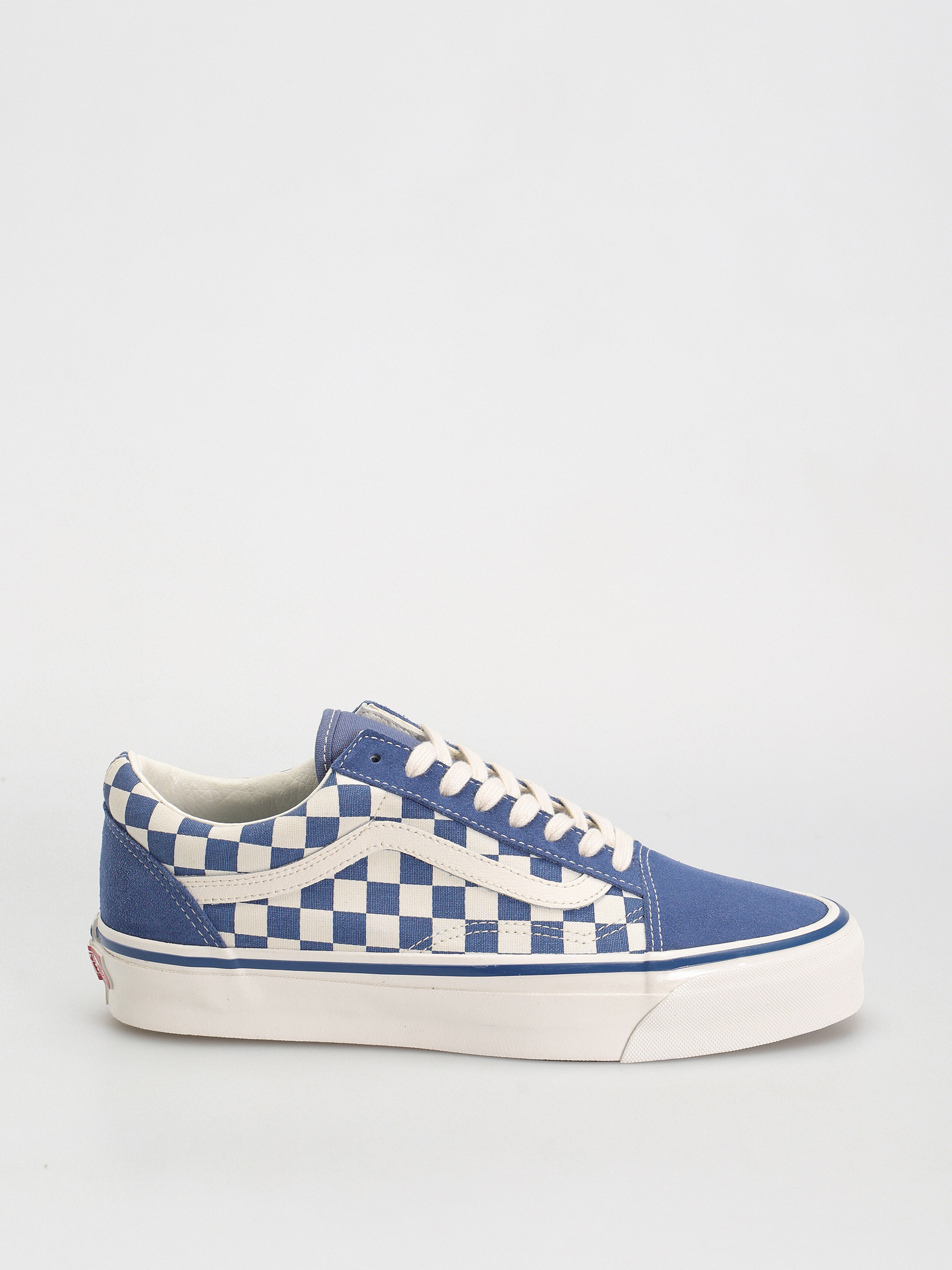 Blue checkered old skool best sale