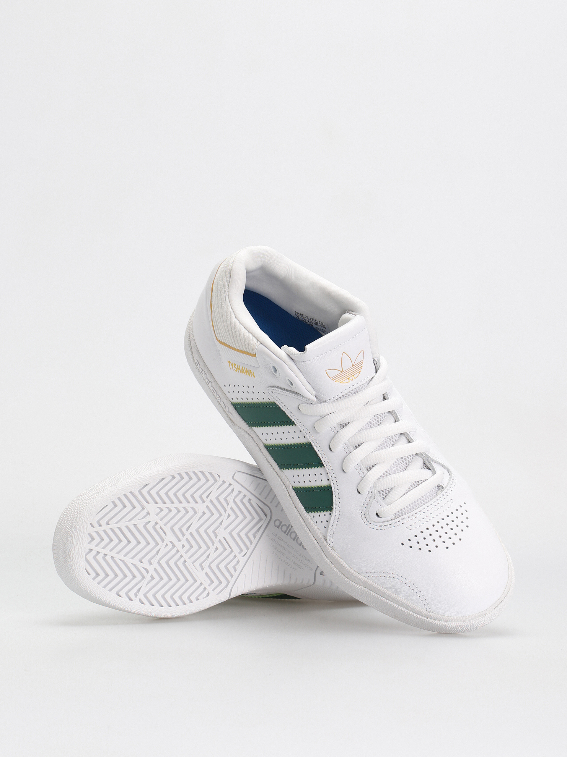 adidas Tyshawn Shoes (ftwwht/drkgrn/blubir)