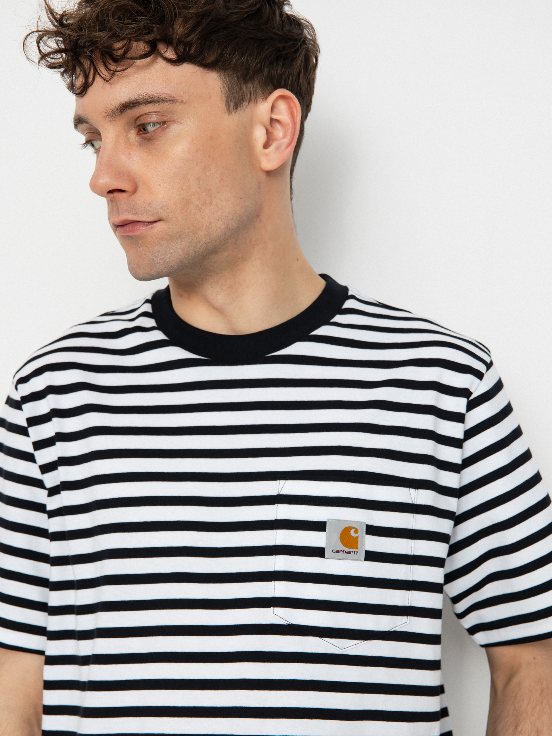 Carhartt WIP T-Shirt Seidler Pocket (seidler stripe/black/white)