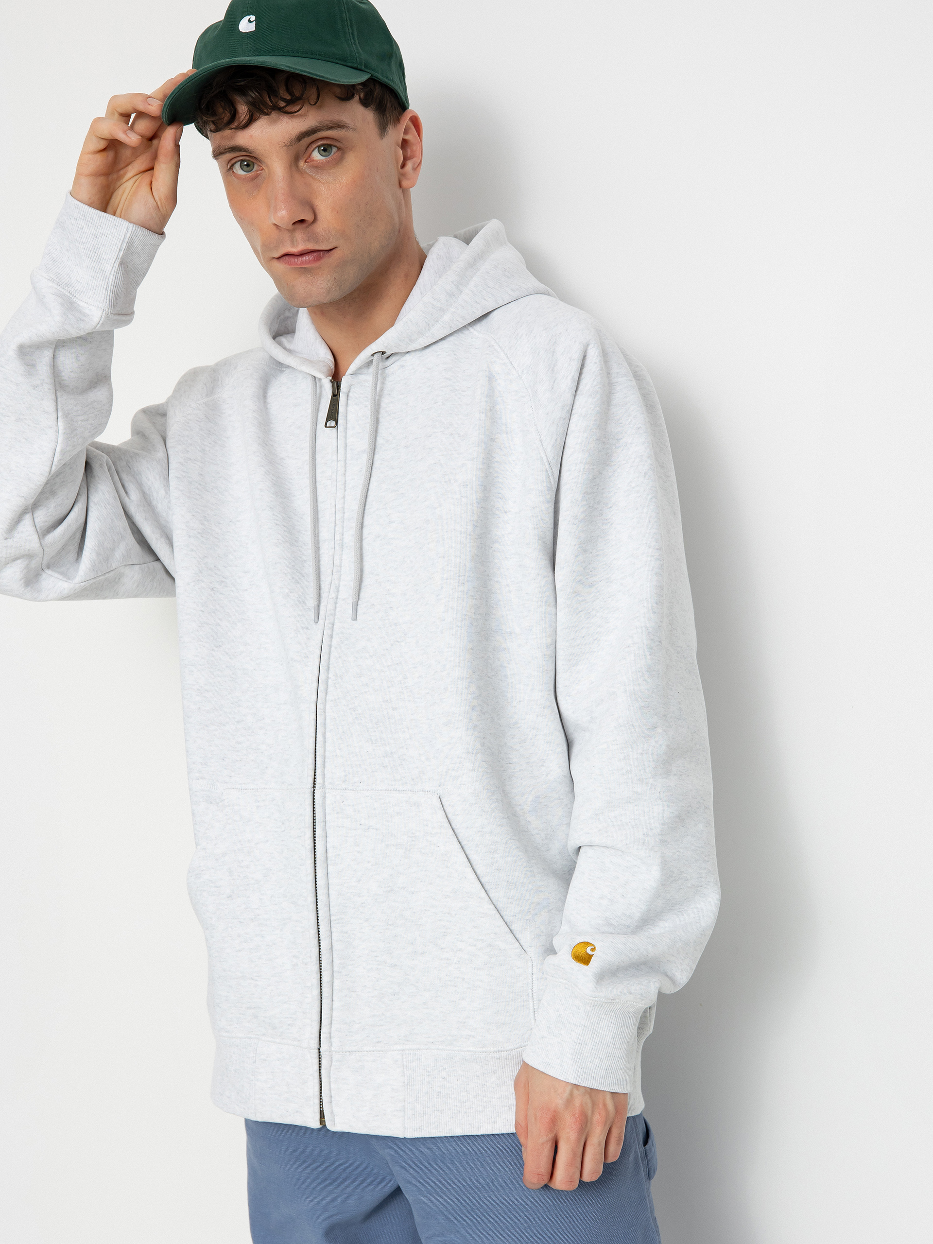 Carhartt WIP Hoodie Chase ZHD grey (ash heather/gold)
