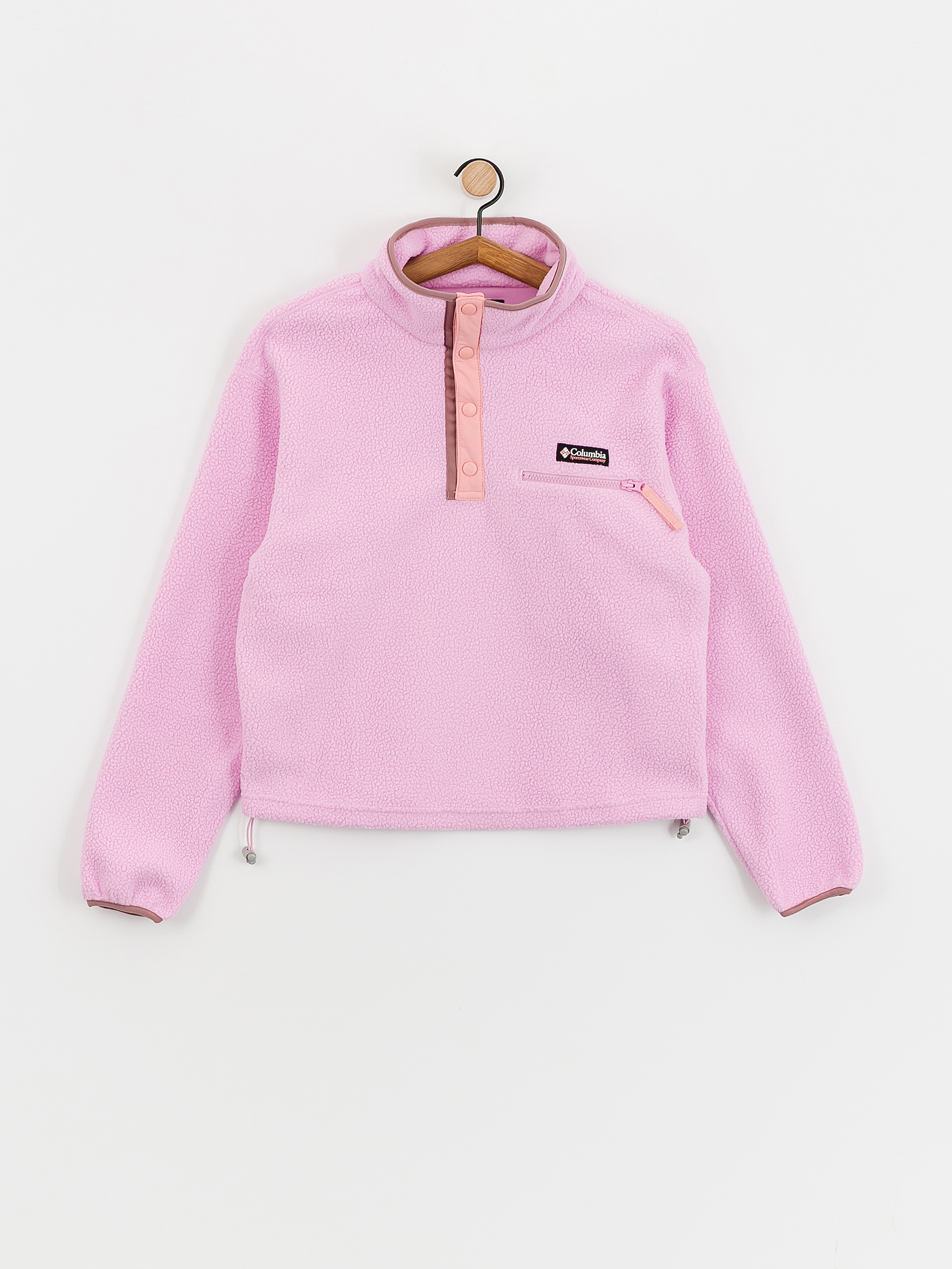 Womens Columbia Helvetia Cropped Fleece  (cosmos/salmon rose/fig)
