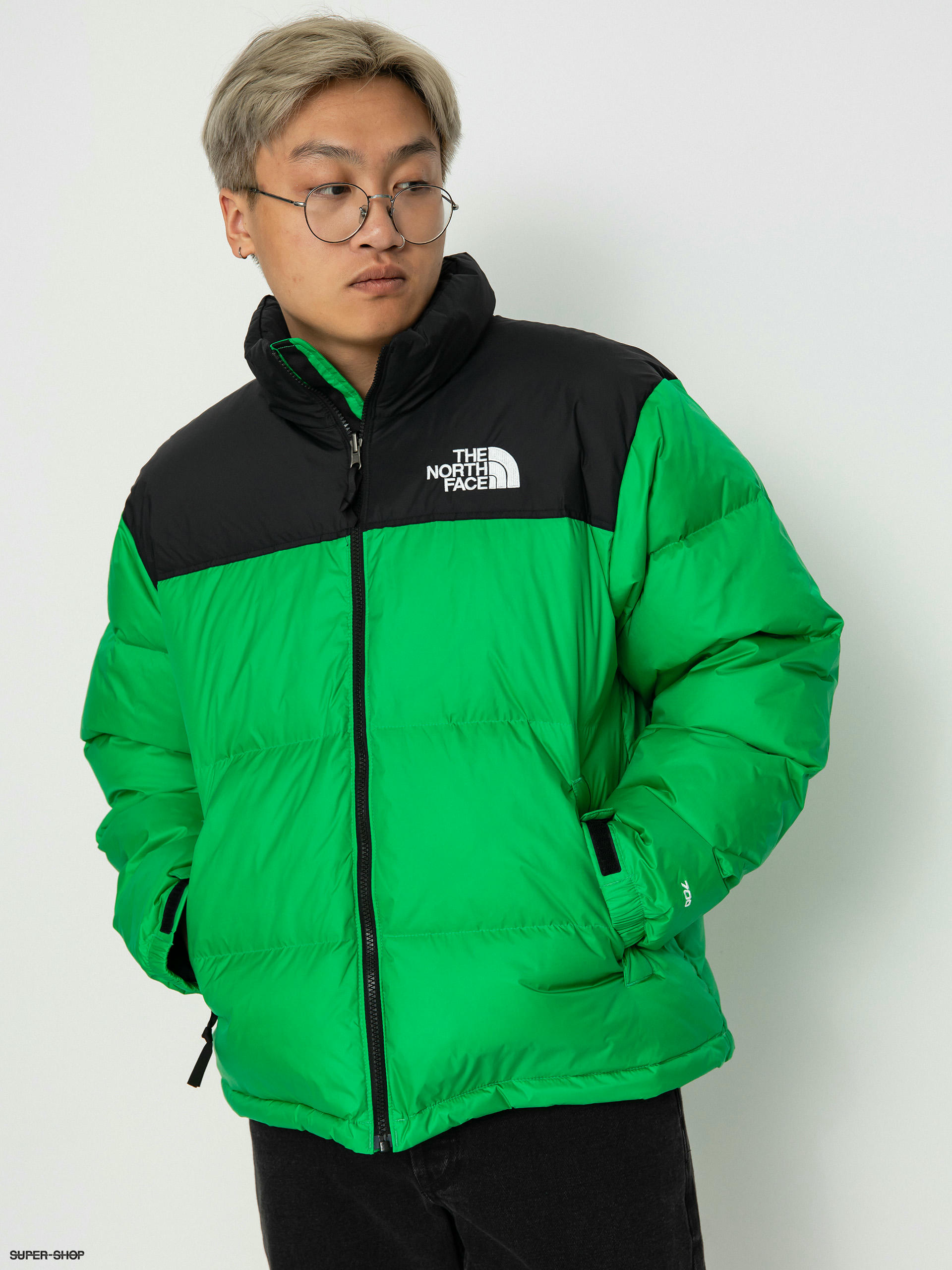 Green nuptse jacket hotsell