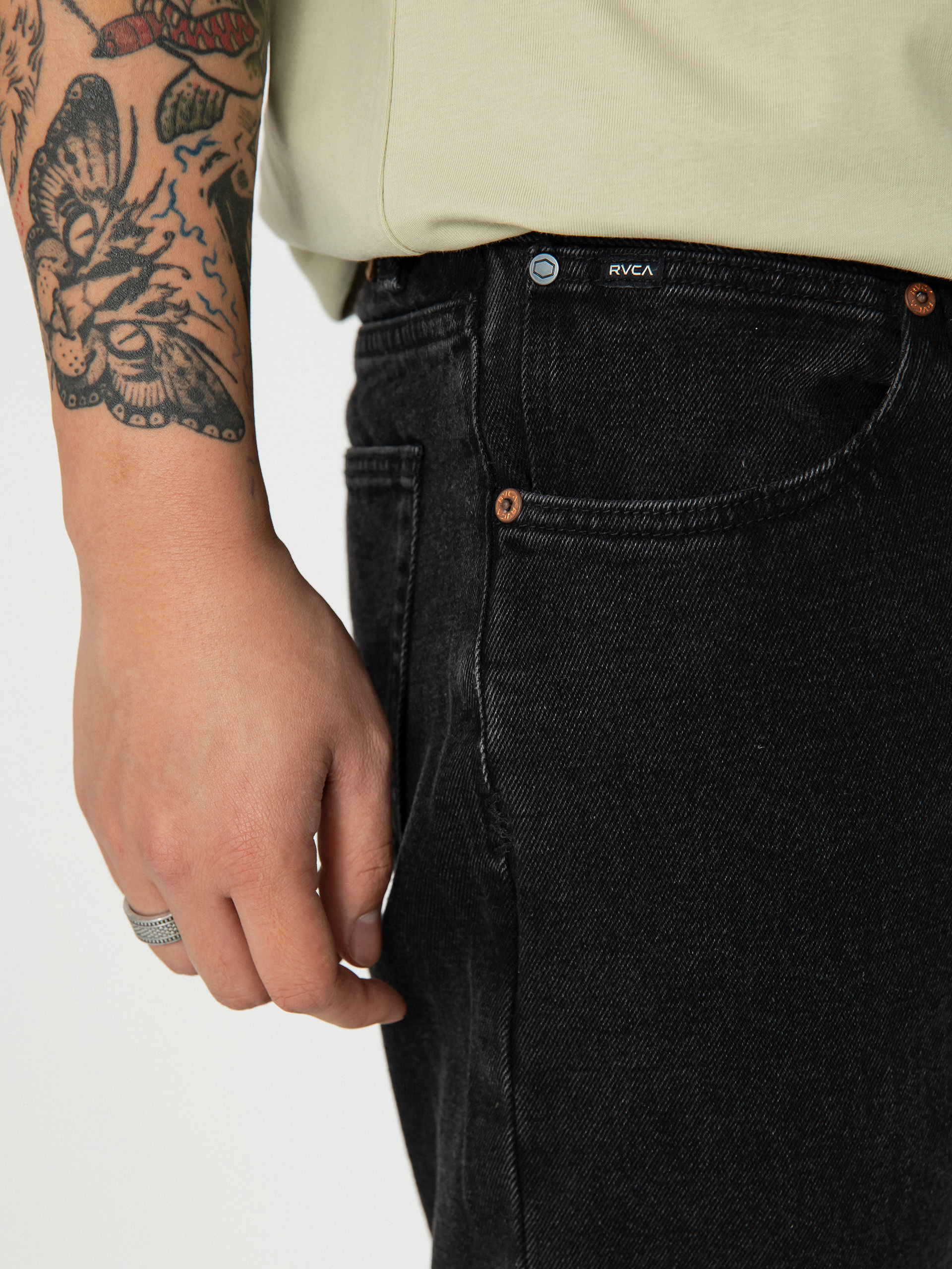 RVCA New Dawn Denim Pants (black rinse)