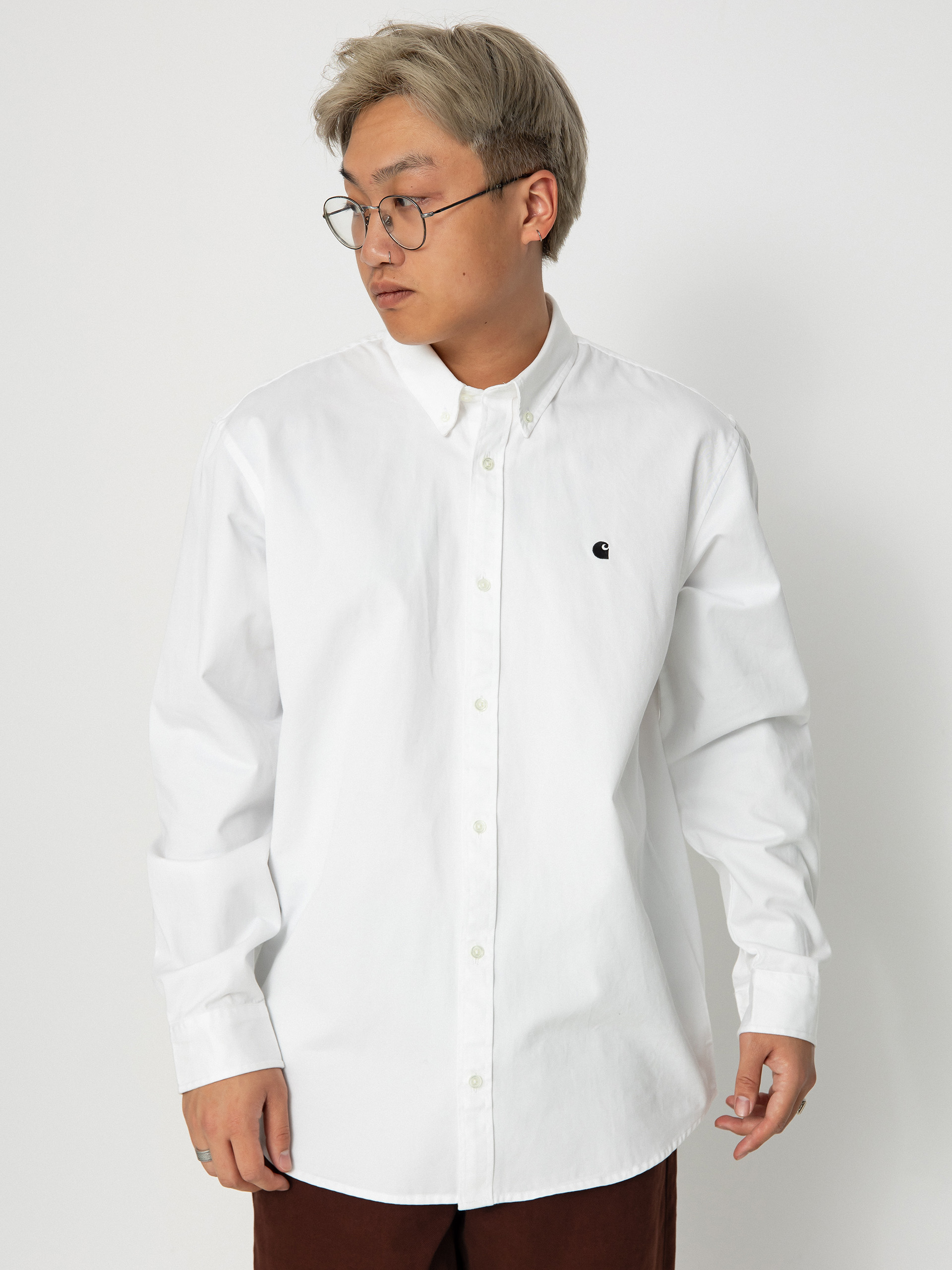 【carhartt wip】MADISON SHIRT Carhartt WIP L/S Madison Shirt, White / Black | Official
