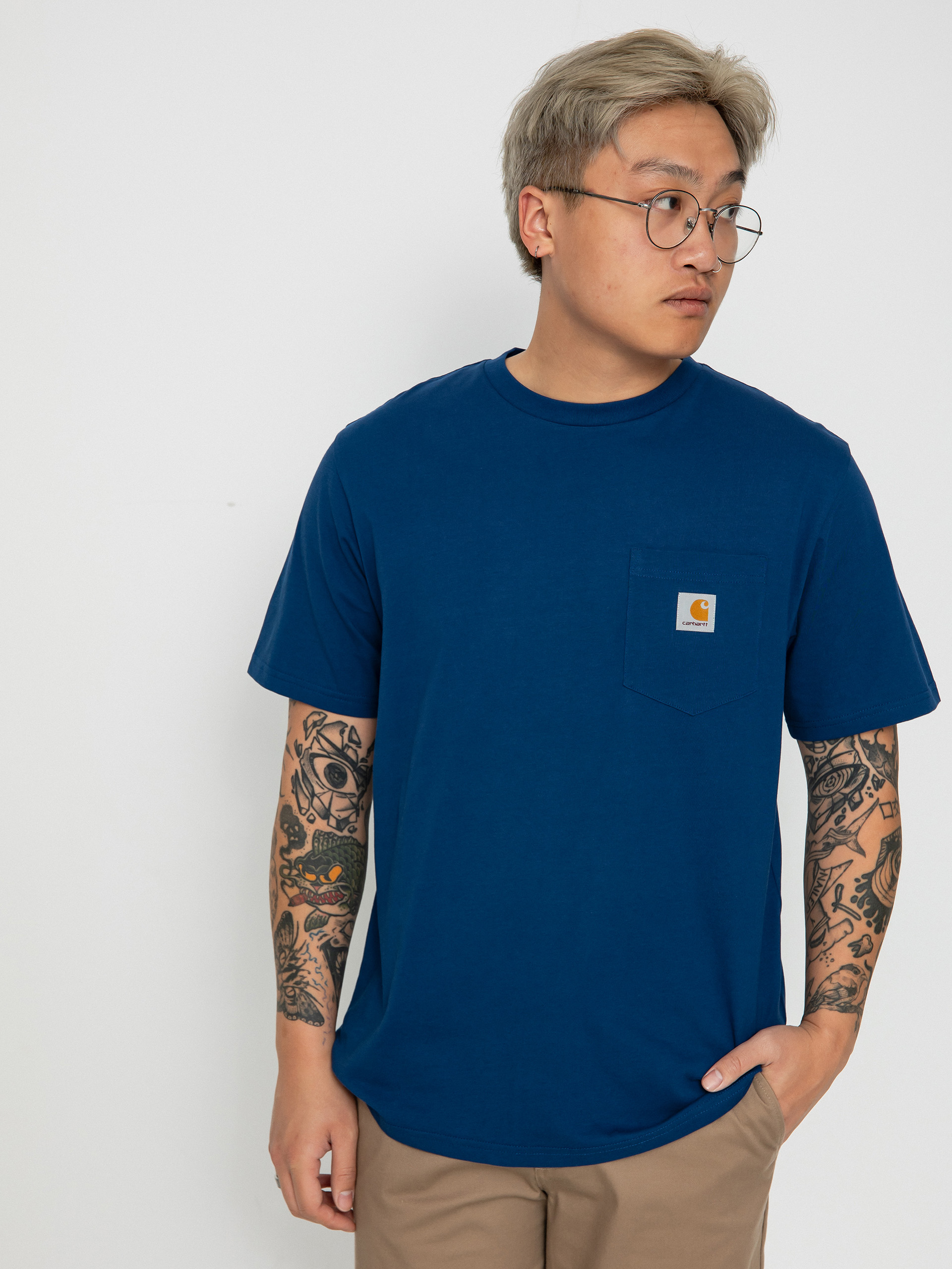 Carhartt WIP T-Shirt Pocket - blue (elder)