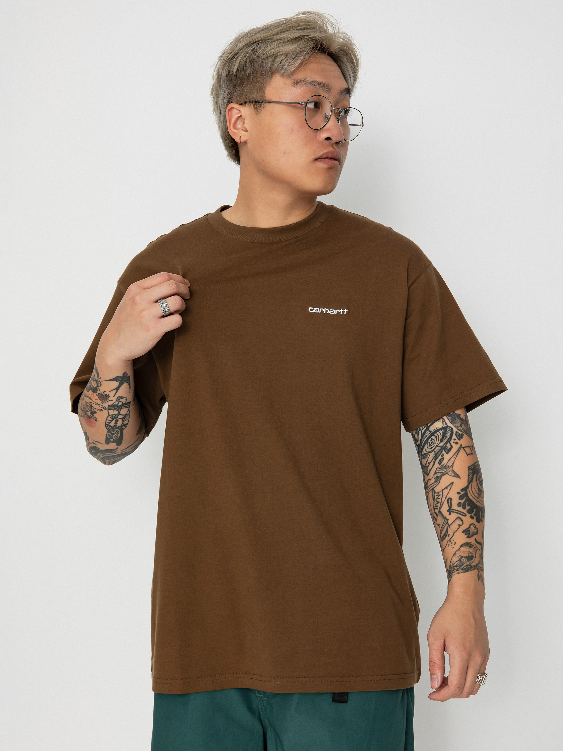 Carhartt WIP Script Embroidery T-Shirt (lumber/white)