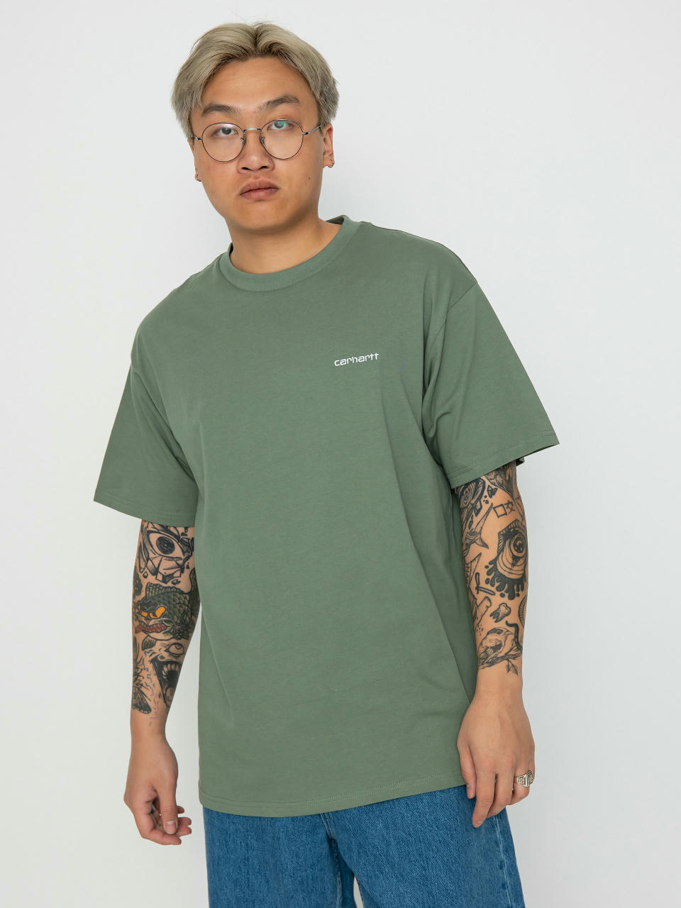 Carhartt WIP Script Embroidery T-Shirt (park/white)