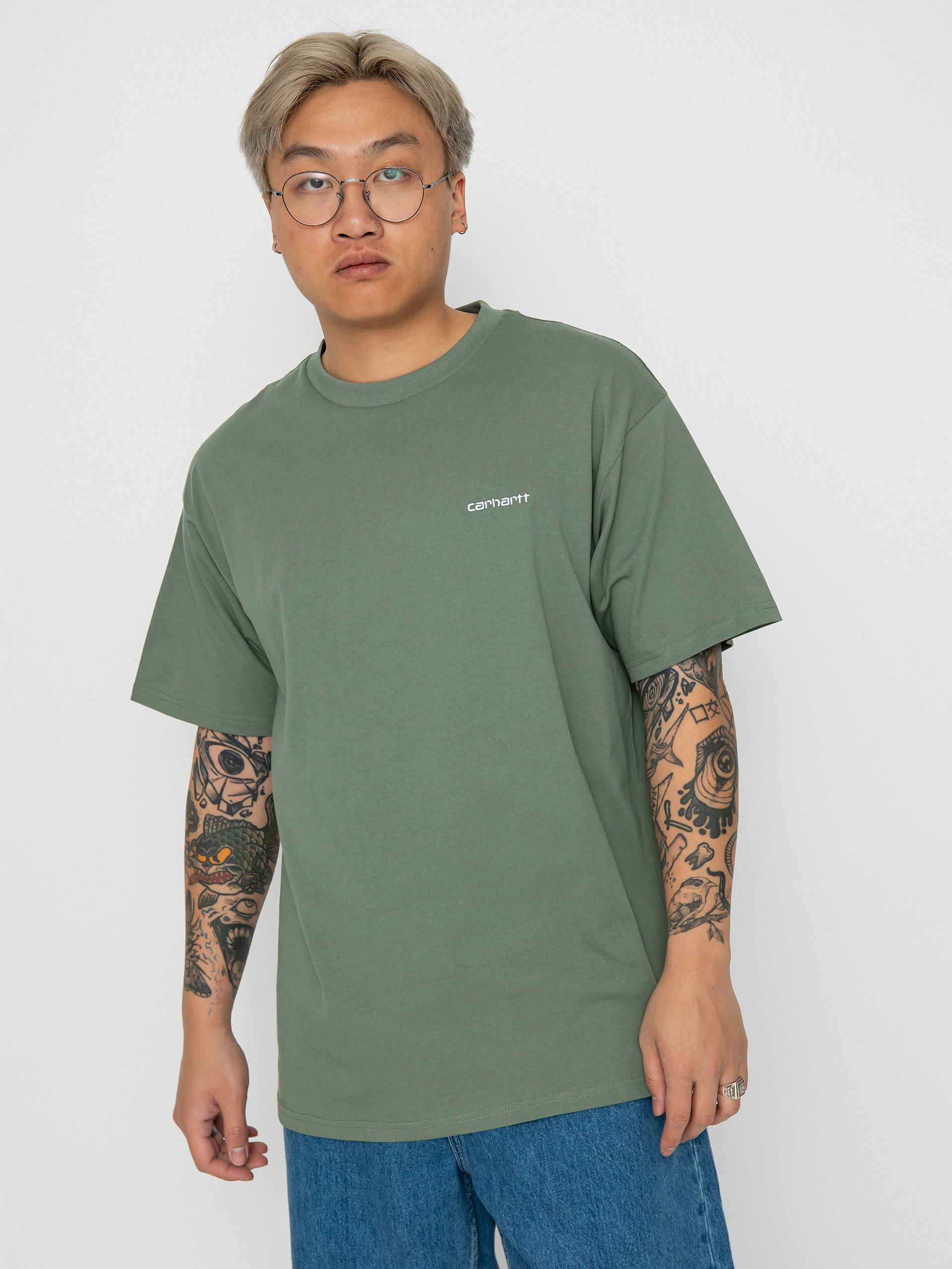 Carhartt WIP Script Embroidery T-Shirt (park/white)